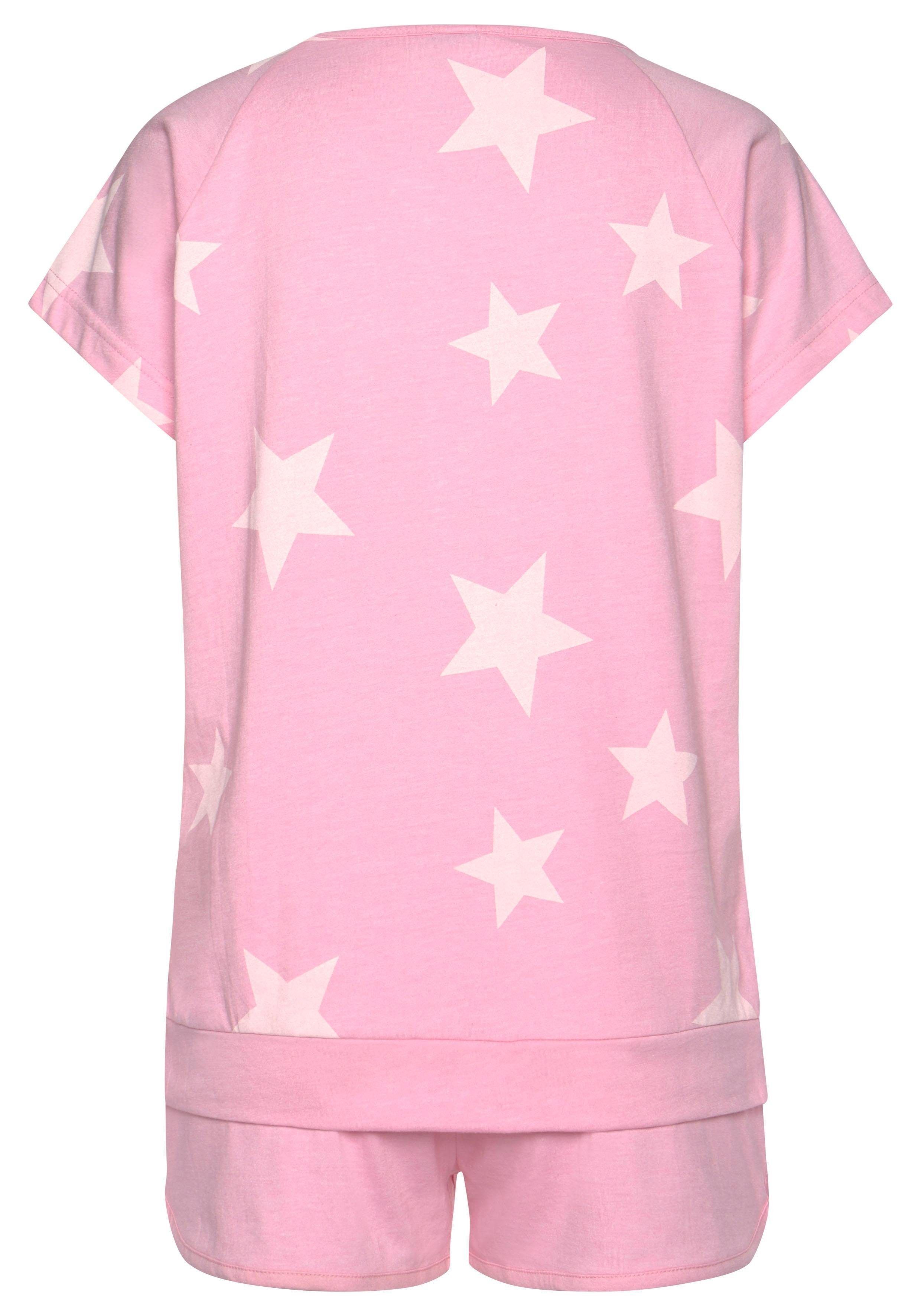 Arizona Shorty (4 tlg., 2 grau, Sternen in mit Stück) melierter rosa Optik