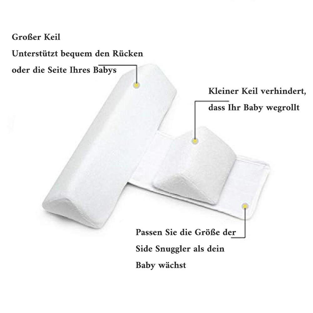 Baby Dreieck, Schwamm Seite GelldG, Füllung: Seitenstützkissen für Babys, Kopfkissen Schlafkissen