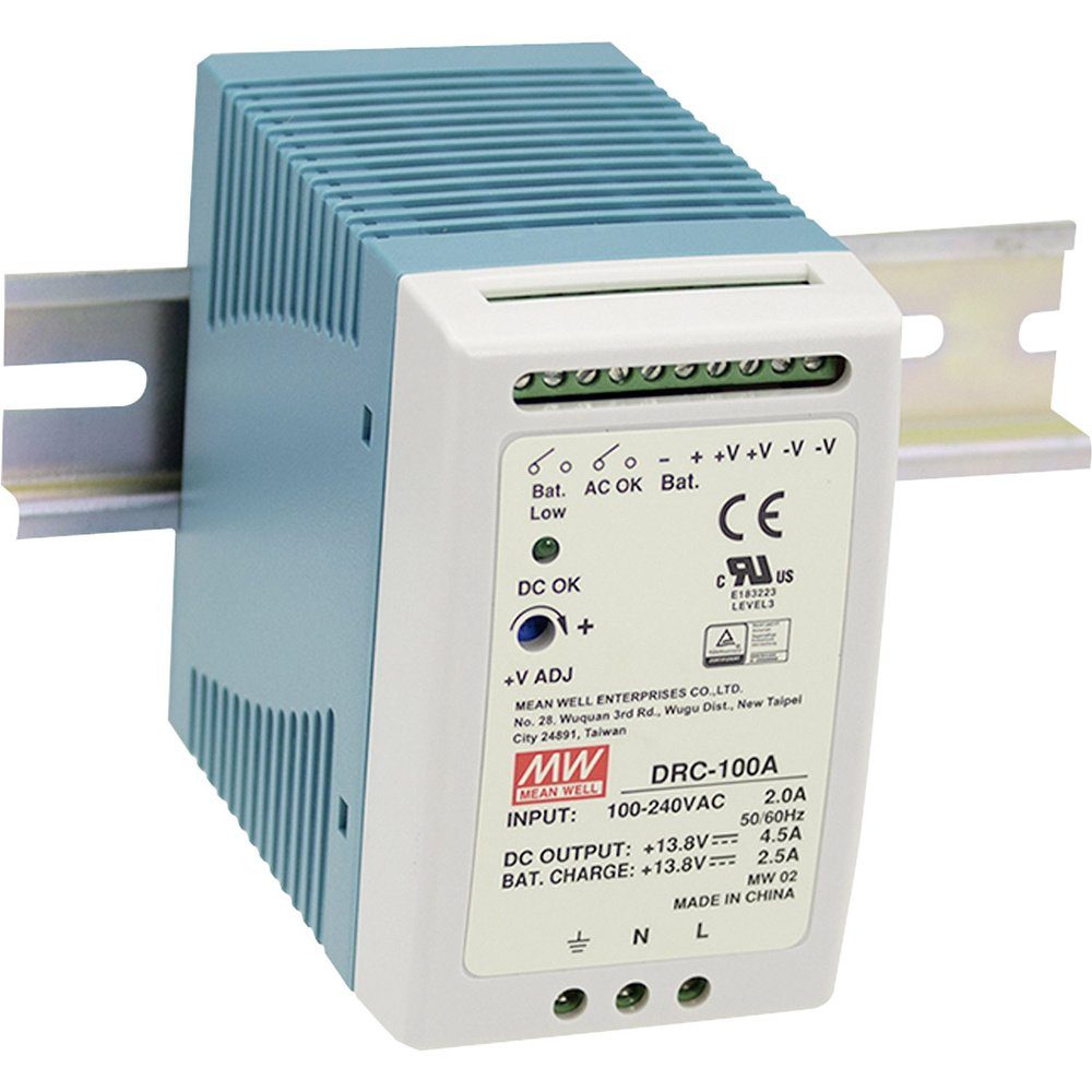Mean Well DRC-100B Hutschienen-Netzteil (DIN-Rail) 27.6 V/DC 2.25 A 9 Hutschienen-Netzteil