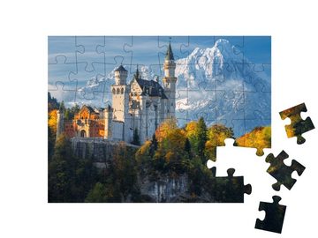 puzzleYOU Puzzle Schloss Neuschwanstein, Bayern, 48 Puzzleteile, puzzleYOU-Kollektionen 48 Teile, 100 Teile, Schloss Neuschwanstein