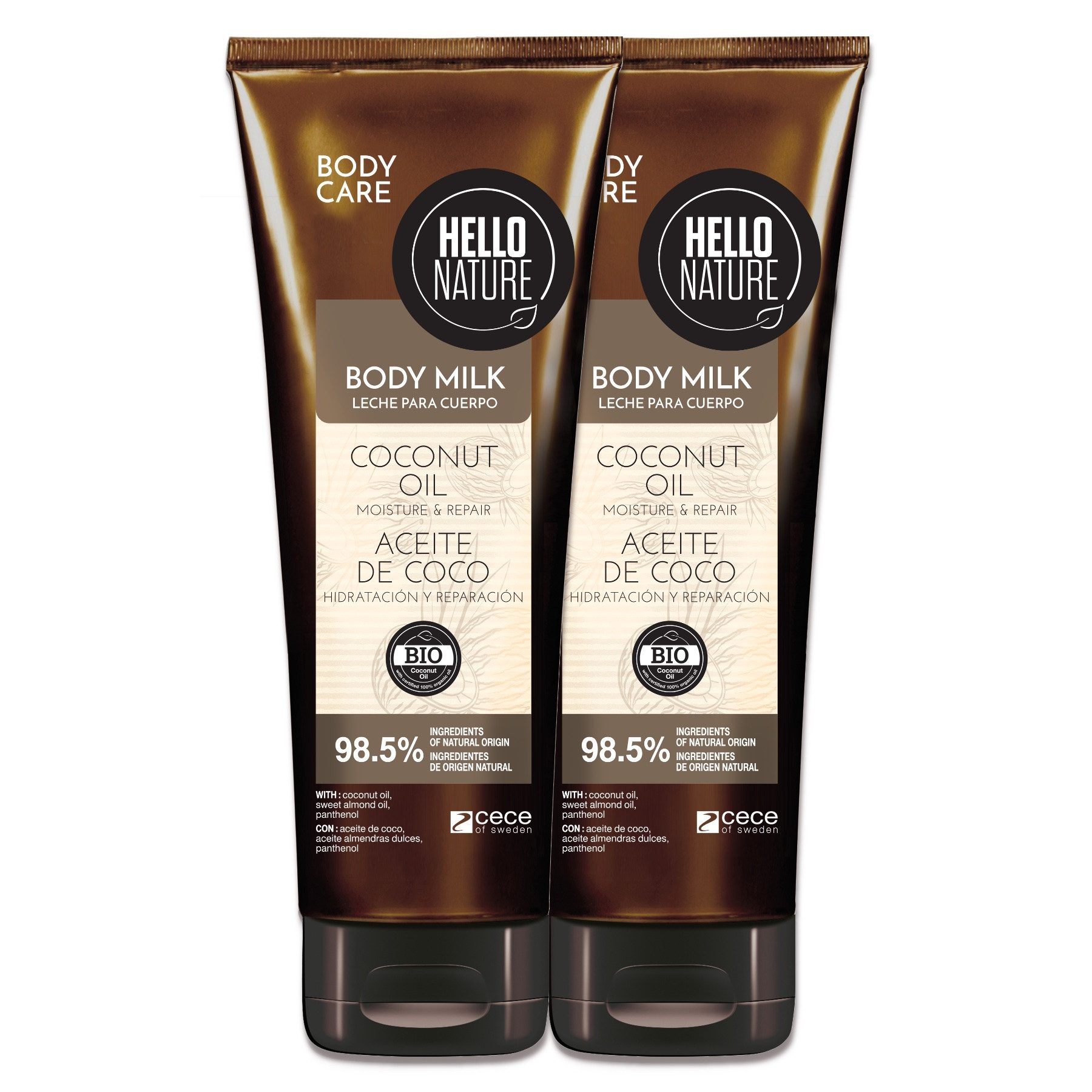 Hello Nature Körpermilch Body Milk Lotion BIO Reinigung Pflege Körperpflege Hello Nature, 2-tlg., Körpermilch, Körperpflege, Natürlich, Hautpflege
