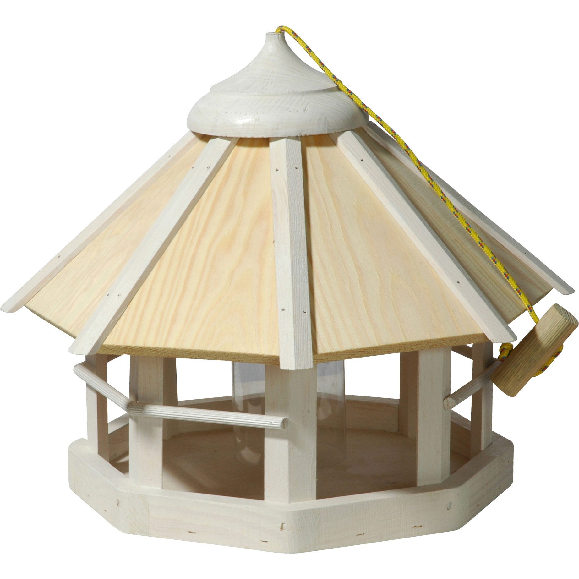 Vogelhaus Vogelhaus "Camouflage 2.0" Futtersilo 8-eckig hängend weiß 40x40x33cm
