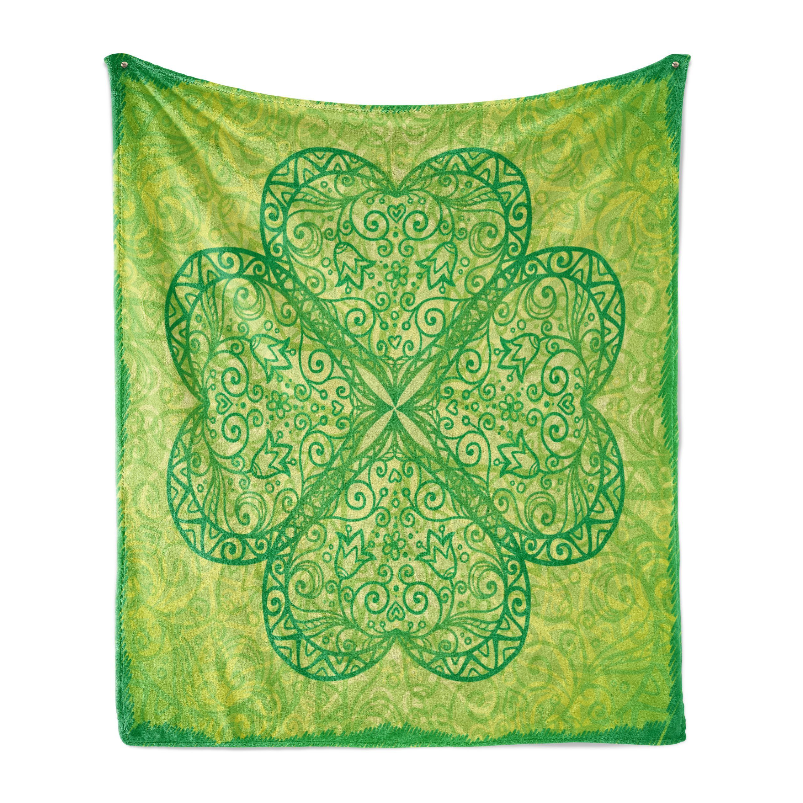 irisch Gemütlicher Plüsch für Traditionelle den Wohndecke Außenbereich, Innen- Herz-Motiv und Abakuhaus,