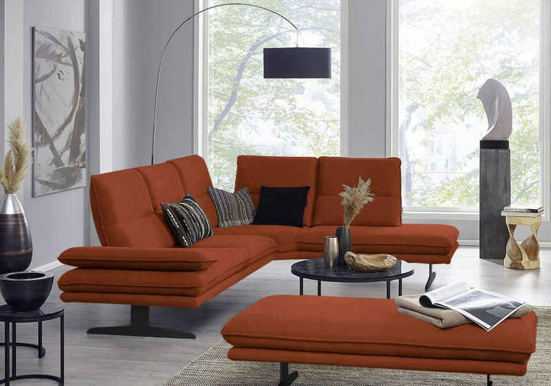 W.SCHILLIG Ecksofa broadway, Sitztiefenverstellung, Kopfteil- & Seitenteilverstellung, Breite 284cm