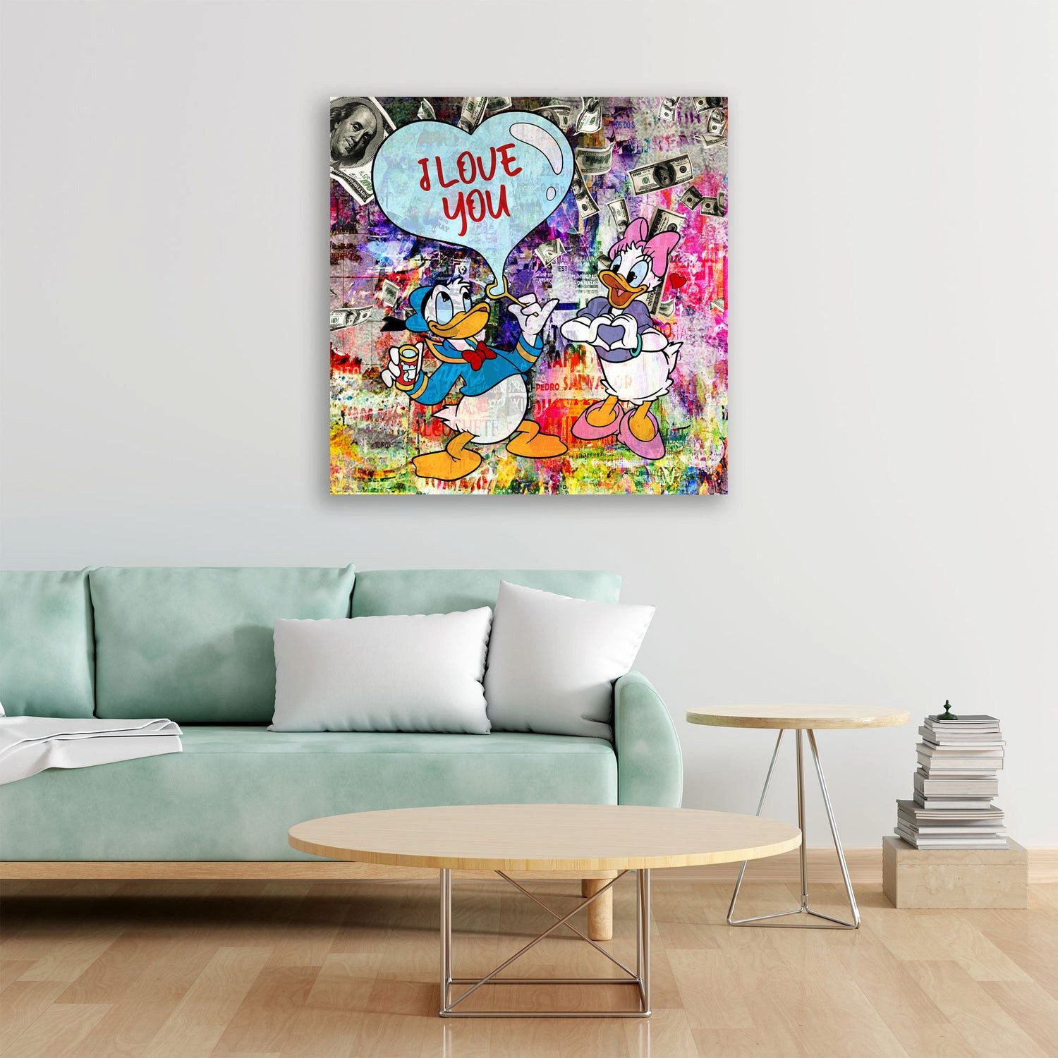 Artedinoi Leinwandbild Duck I Love You Comic Leinwandbild Wandbild Deko Kun günstig online kaufen