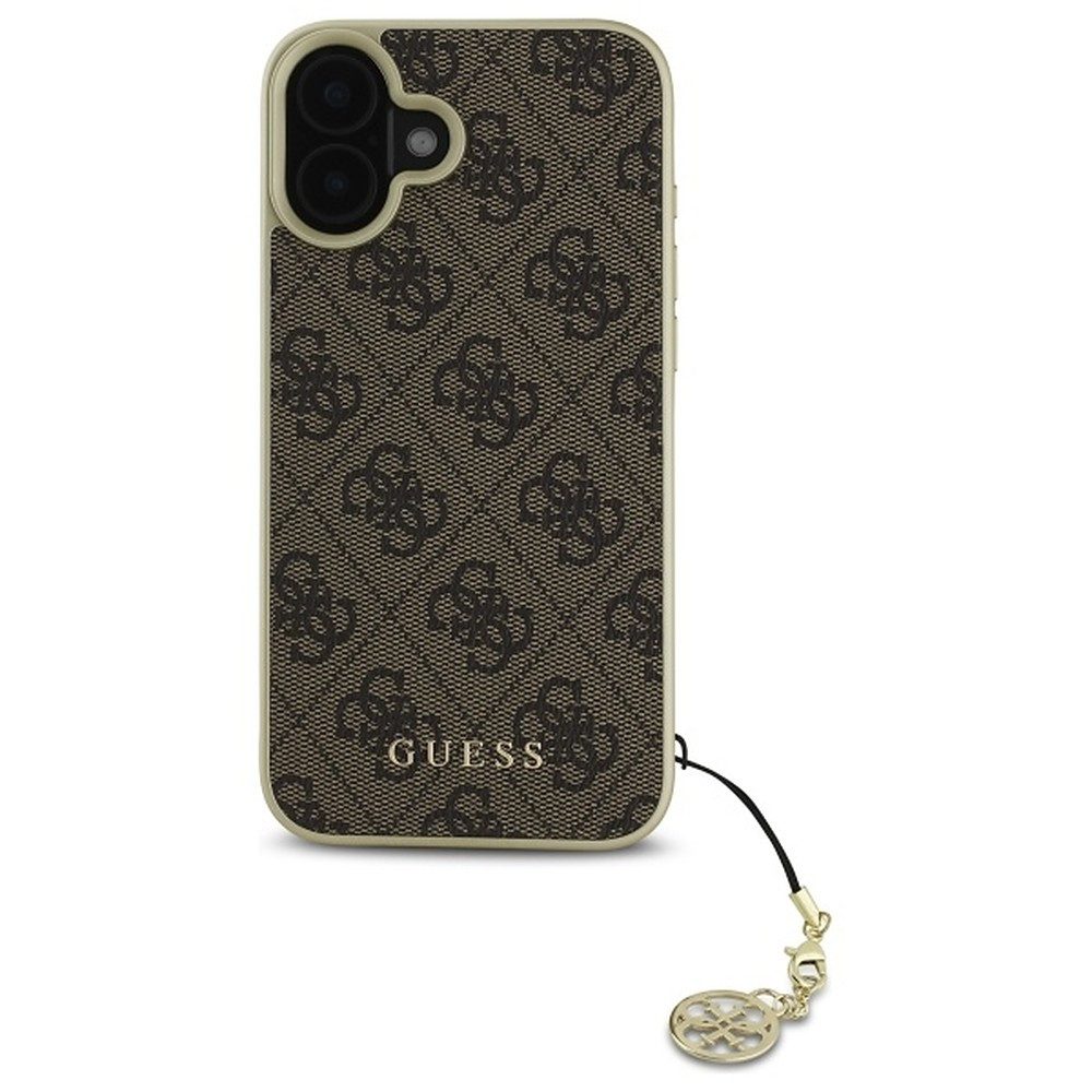 Guess Handyhülle Schutzhülle Handytasche, 4G-Monogrammmuster, Kunstleder, mit Anhänger