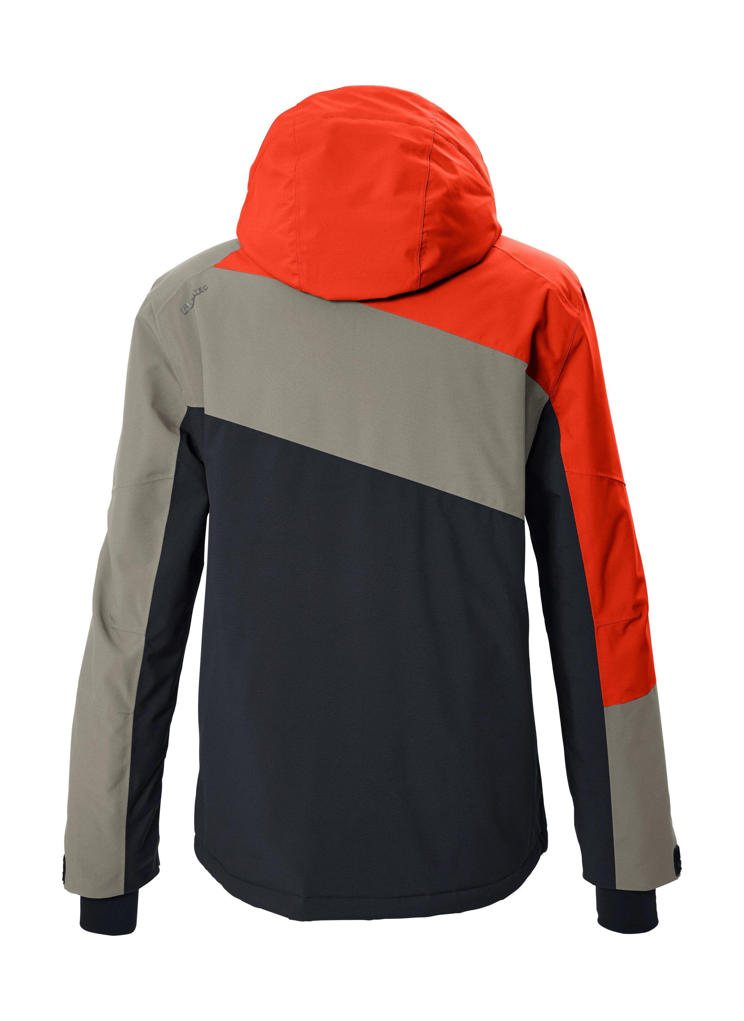 Killtec Skijacke KSW 89 MN SKI JCKT Mehrfarbige, wasserdichte Skijacke mit abnehmbarer Kapuze
