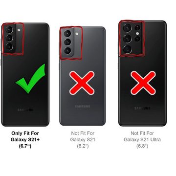 CoolGadget Handyhülle Carbon Handy Hülle für Samsung Galaxy S21 Plus 6,7 Zoll, robuste Telefonhülle Case Schutzhülle für Samsung S21+ 5G Hülle