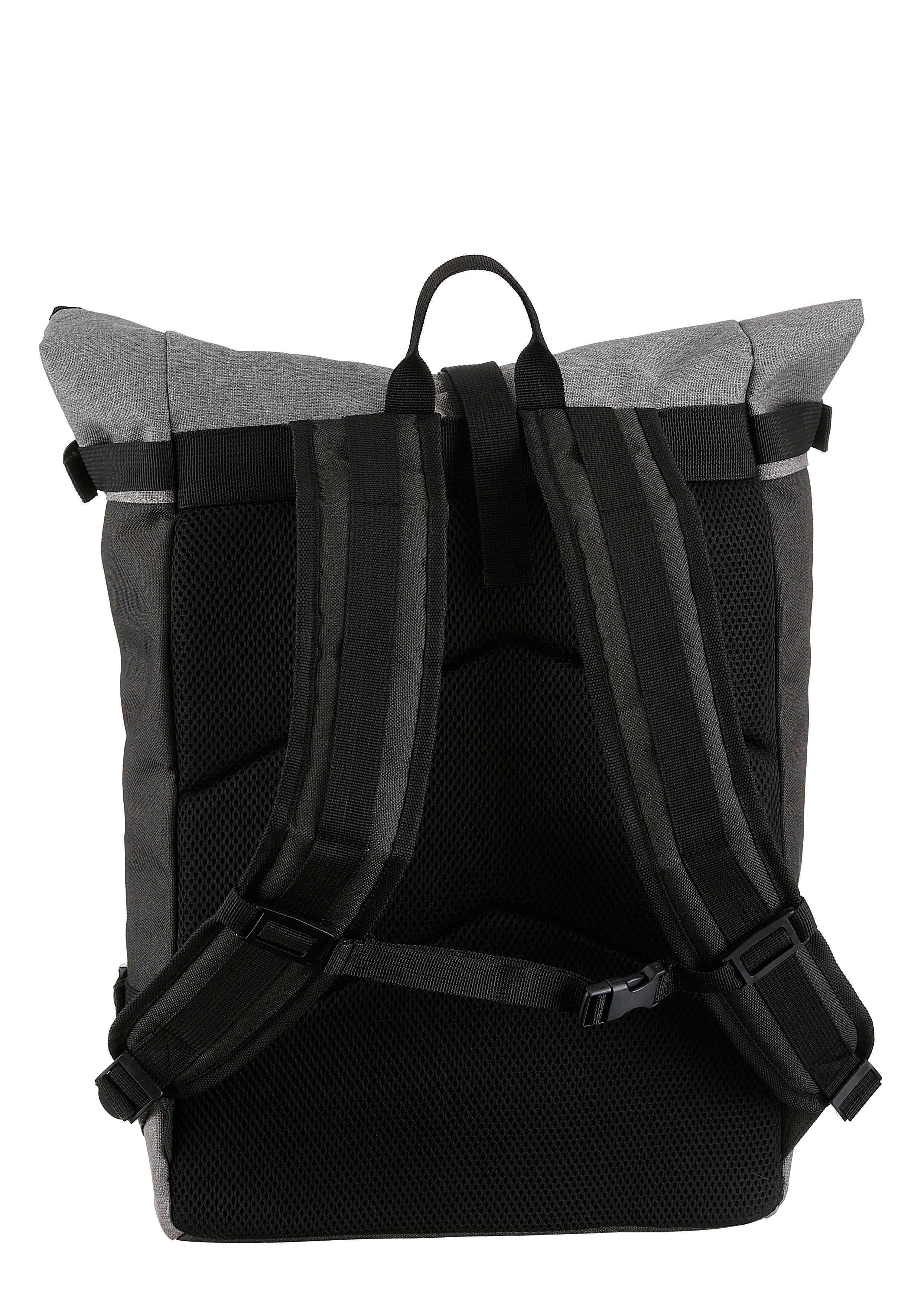 KangaROOS Cityrucksack, mit modischem Roll Top