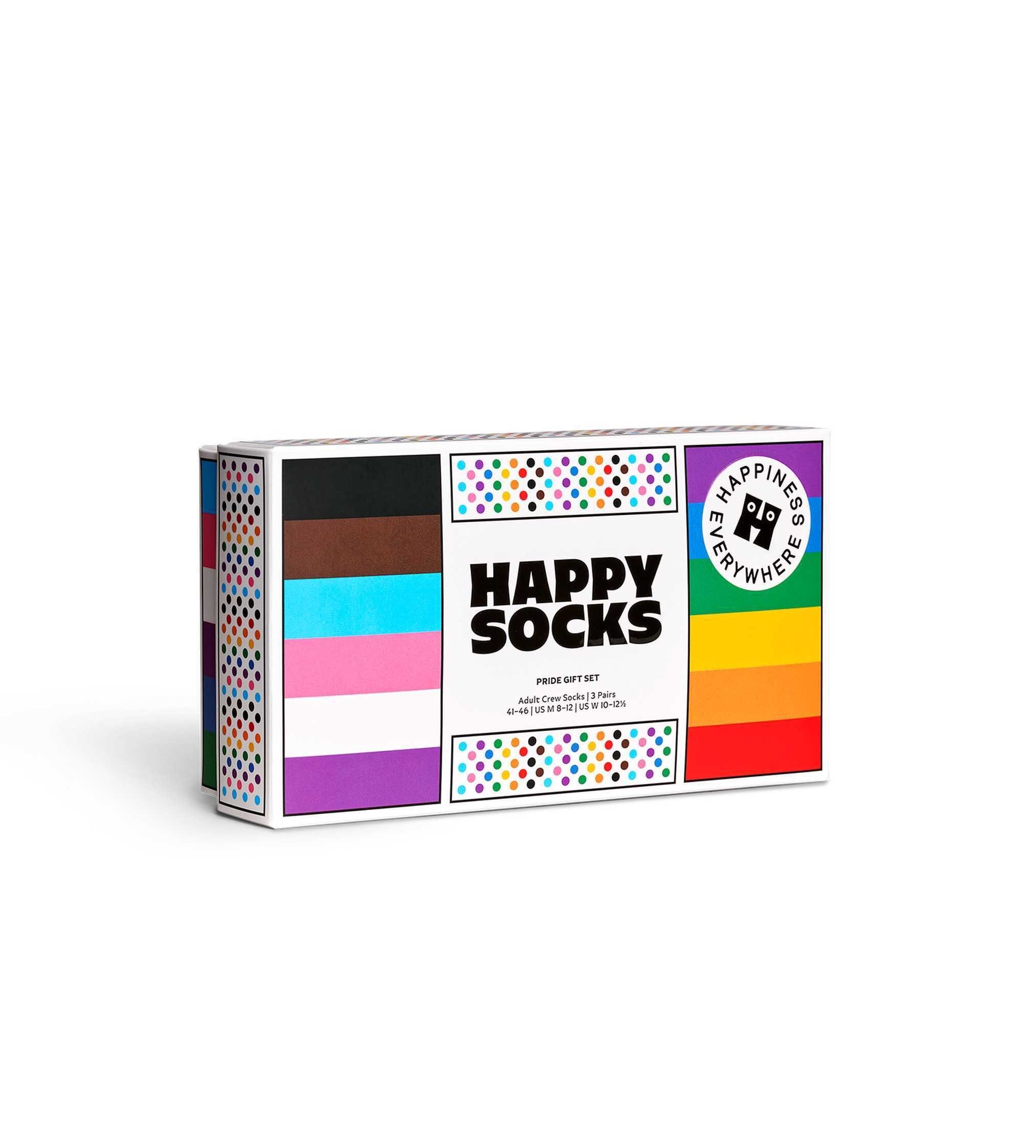 Happy Socks Kurzsocken 3er Socken, Pride Unisex Geschenkbox Pack Socks