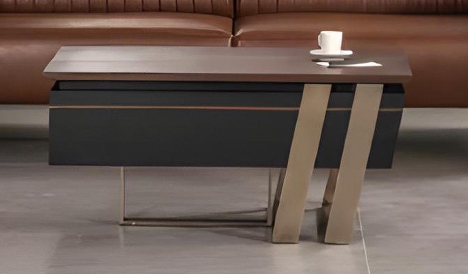 Xlmoebel Couchtisch XLMOEBEL Beistelltisch aus Holz in Schwarz mit Stauraum (mit Stauraum), Made in Europa