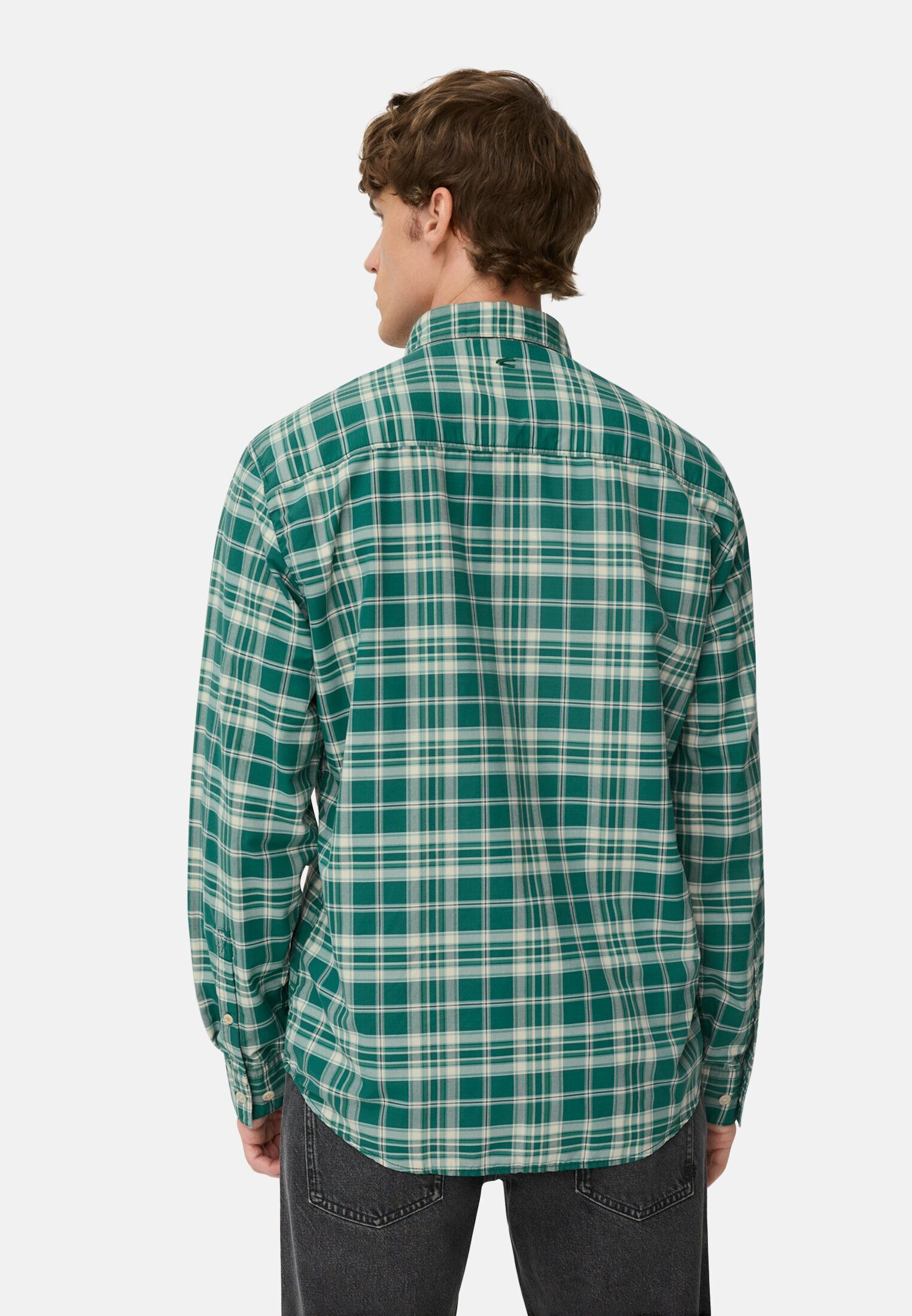 camel active Karohemd mit Quick Dry Funktion Langarm Button-Down Button-Dow günstig online kaufen