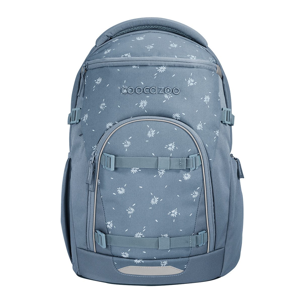 coocazoo Schulranzen Schulrucksack-Set BYTE Bloomy Daisy 3-teilig (3-teilig), für digitale Schule, ergonomisch, Easy-Grow-System