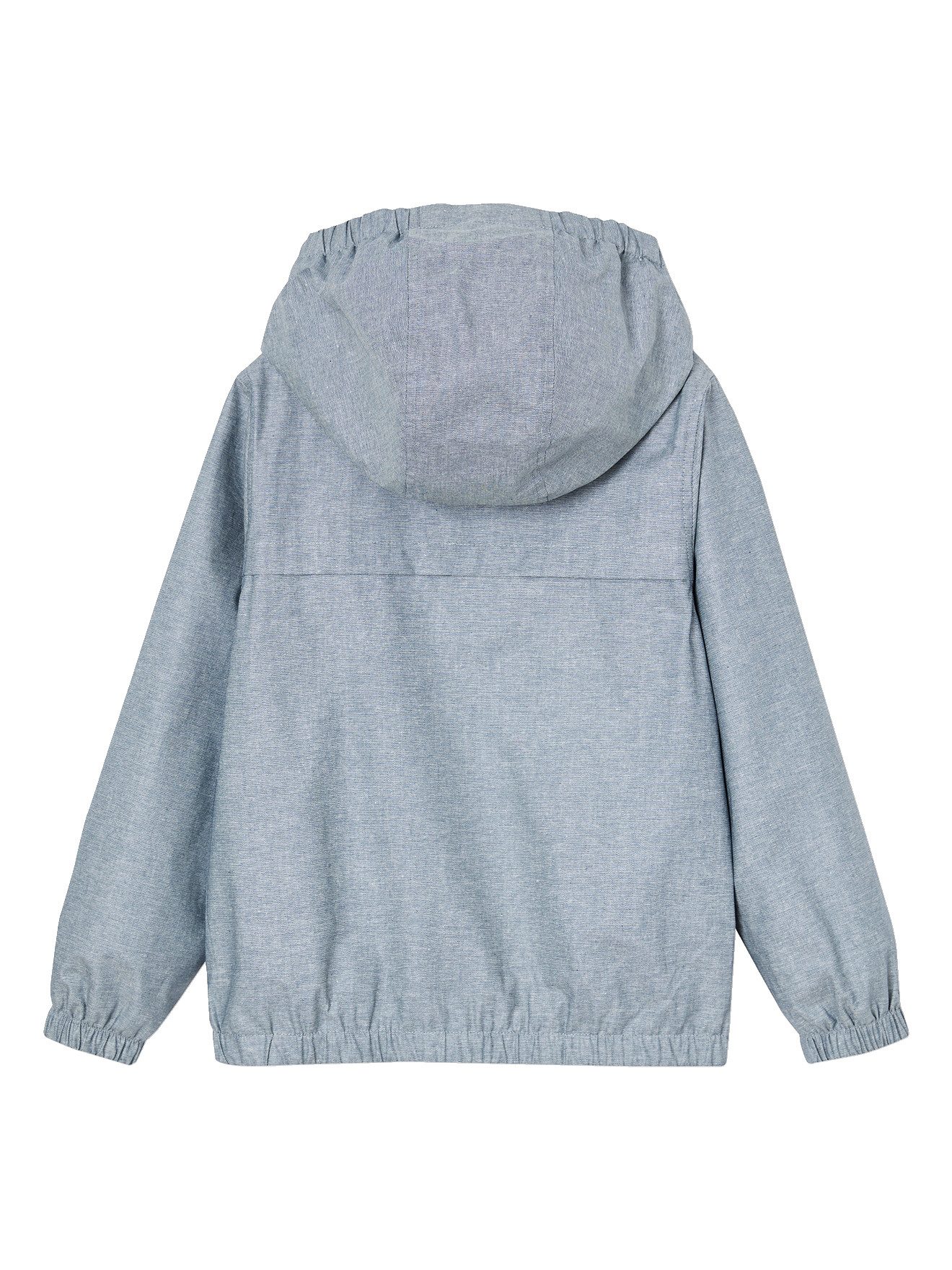 vertbaudet Regenjacke Jungen Jacke aus Chambray mit Kapuze