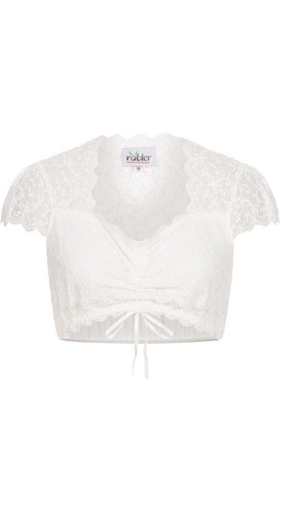 Nübler Dirndlbluse Dirndlbluse Kurzarm Lisa in Creme von Nübler Größe 32