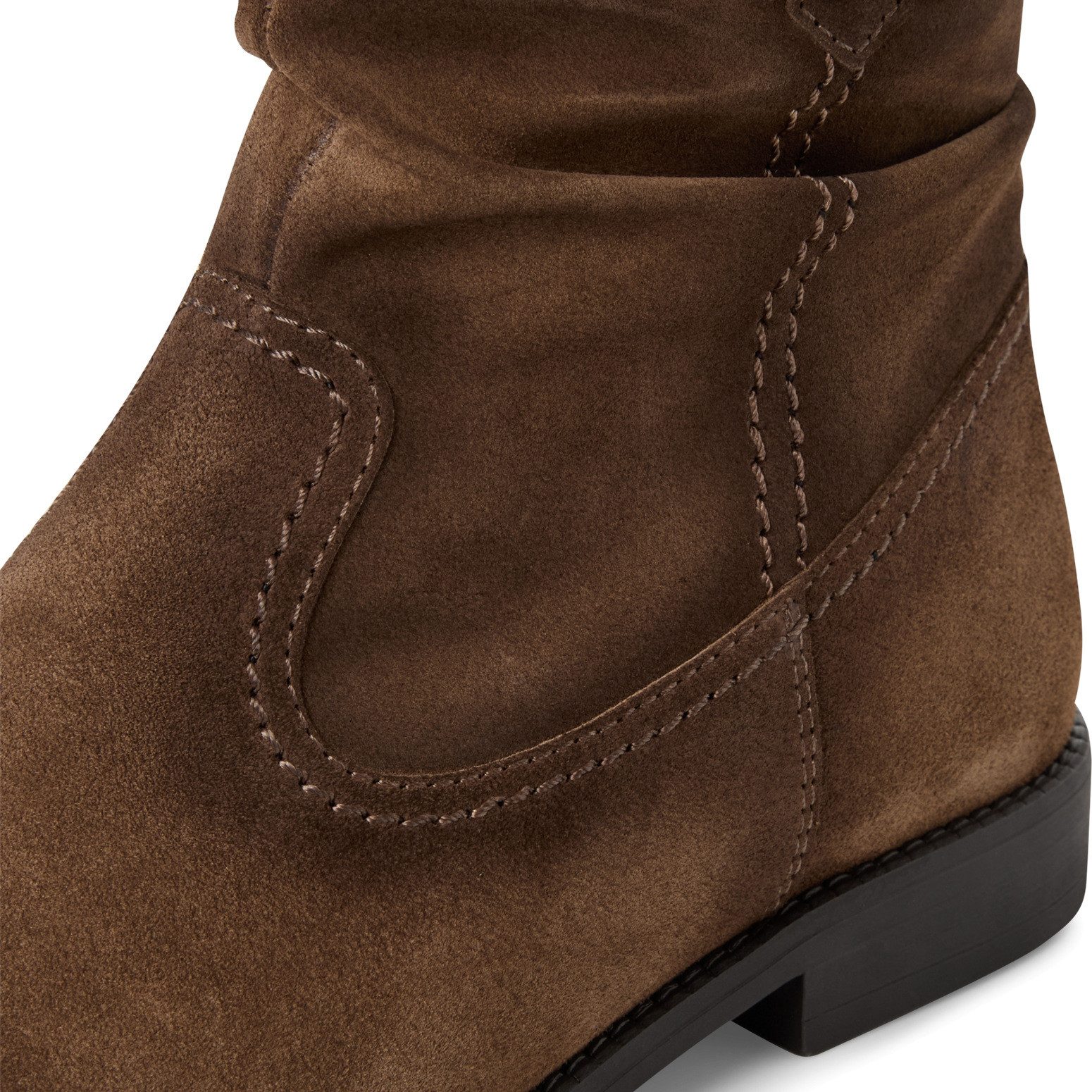 Tamaris Stiefelette Blockabsatz, Boots mit Falten im slouchy Look