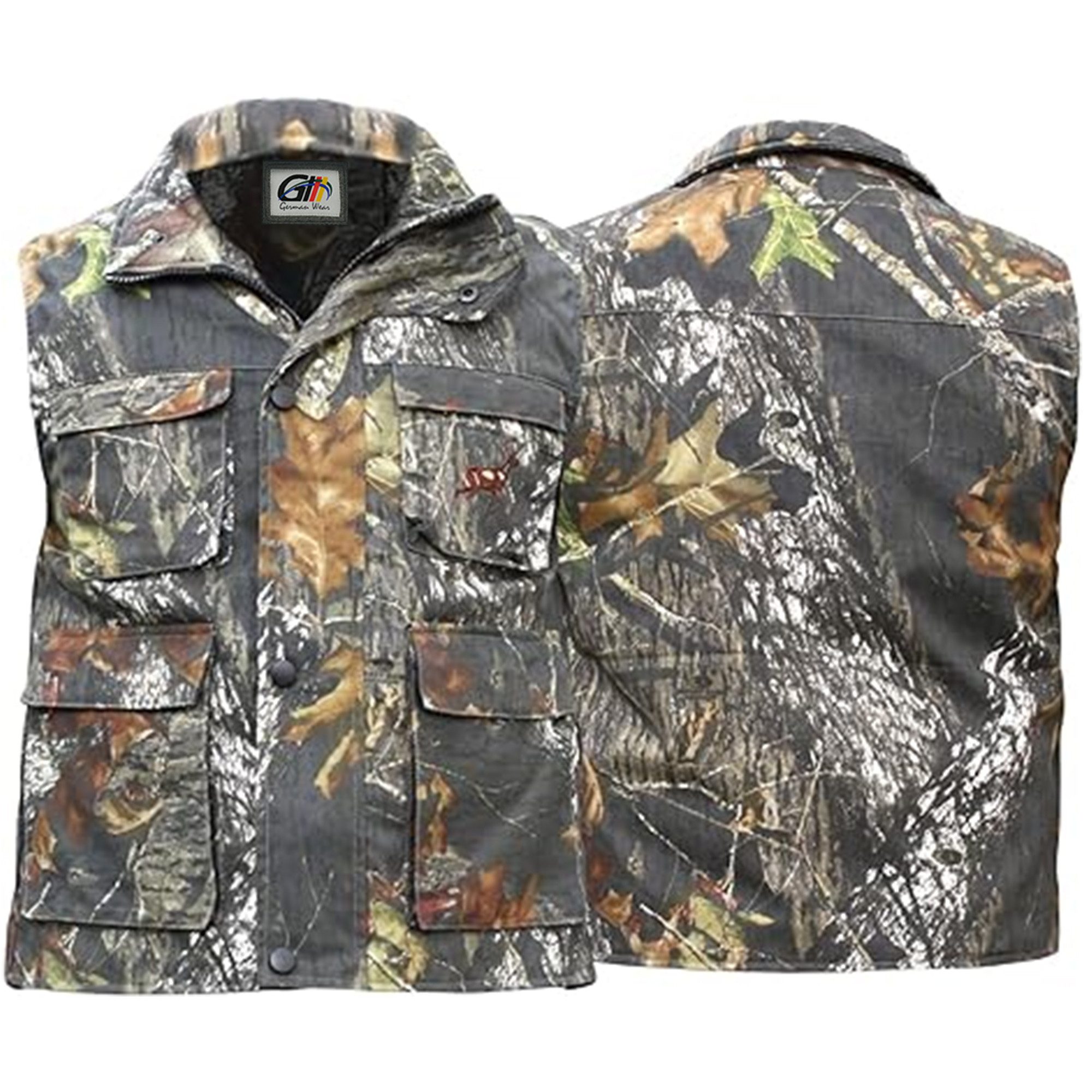 German Wear Jagdweste GW610W Herren Weste Textilien in Waldtarn mit Hirsch günstig online kaufen
