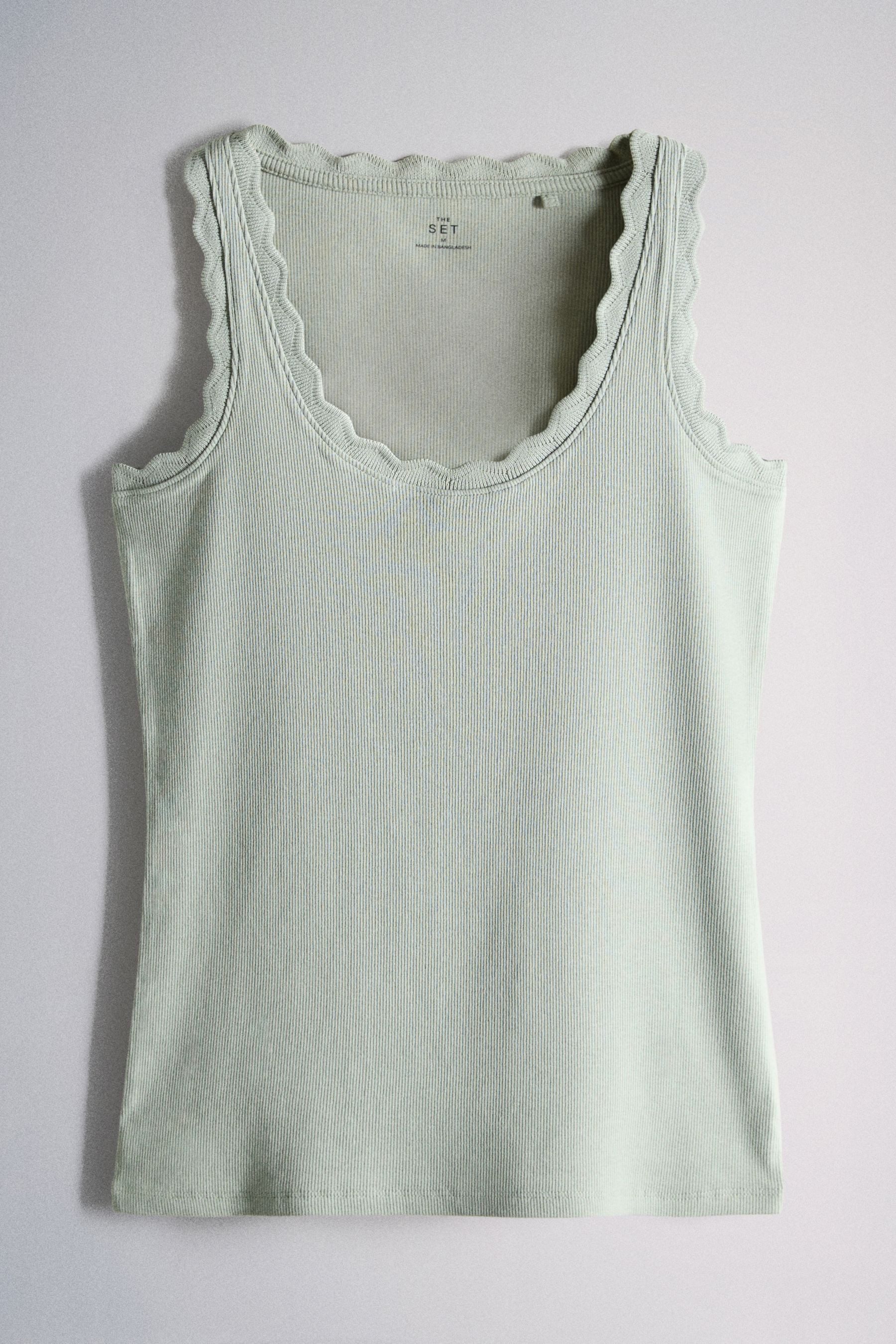 The Set T-Shirt The Set Trägertops mit Bogenkante, 3er-Pack (3-tlg)