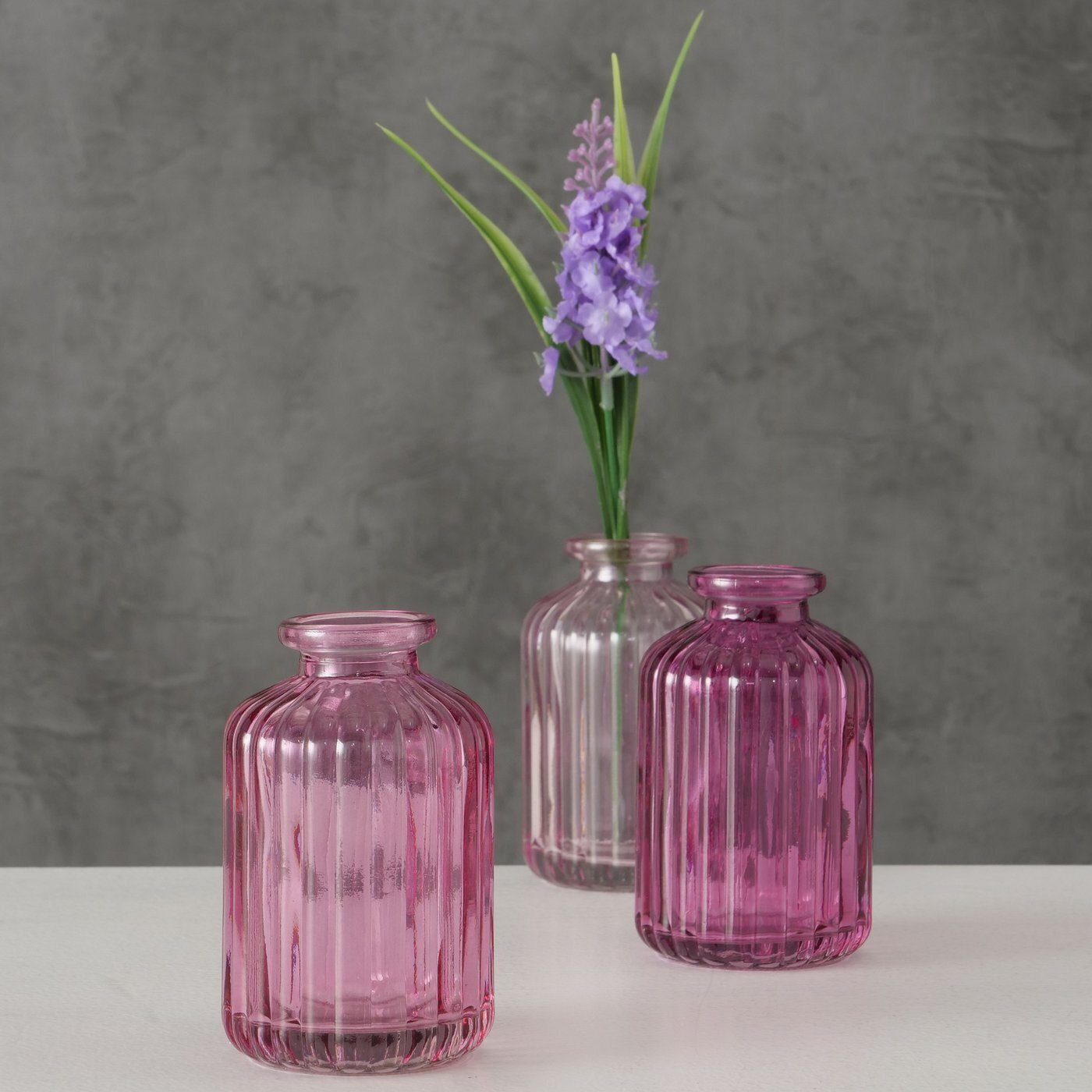 Dekovase 3teilig GmbH pink Merula BOLTZE Vase GRUPPE