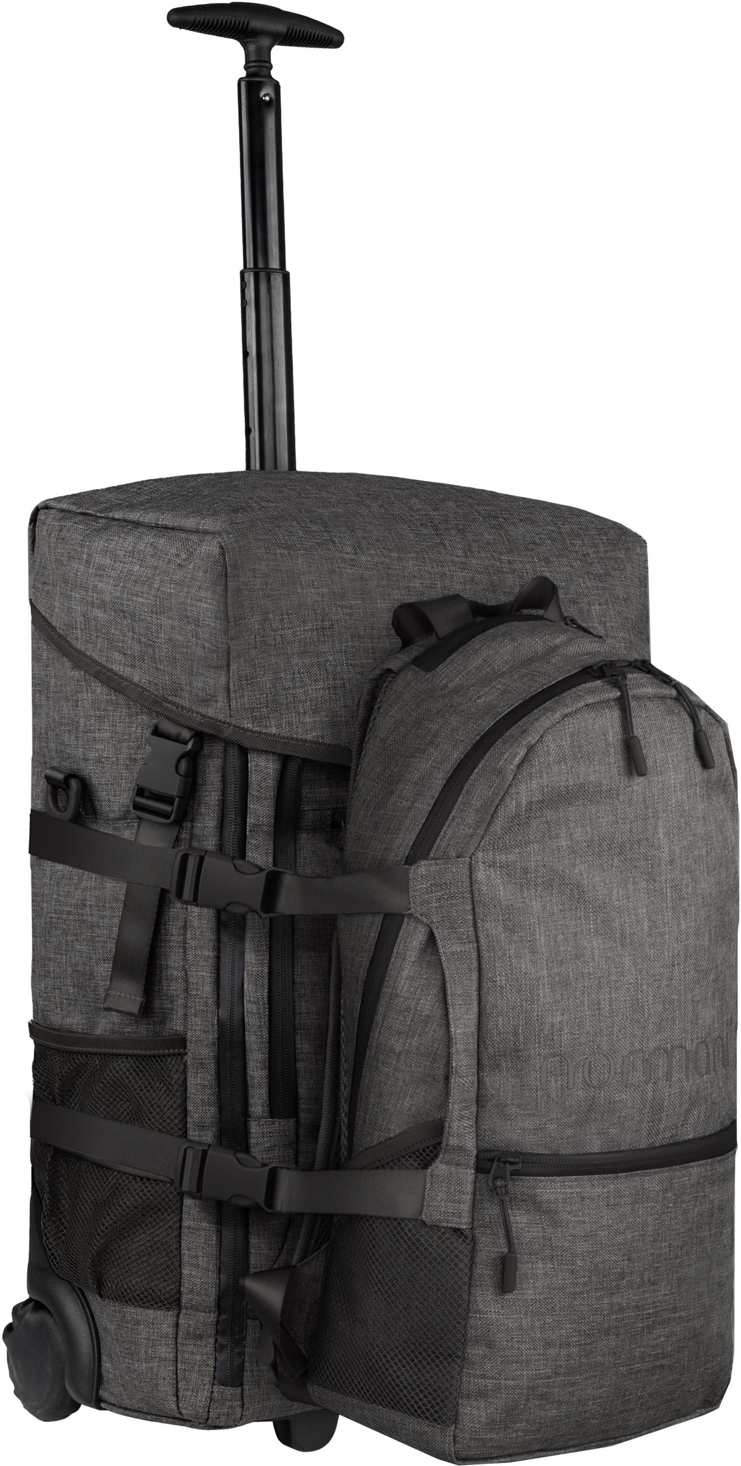 normani Reisetasche Rucksack mit Trolleyfuktion und kleinem Rucksack, Troll günstig online kaufen