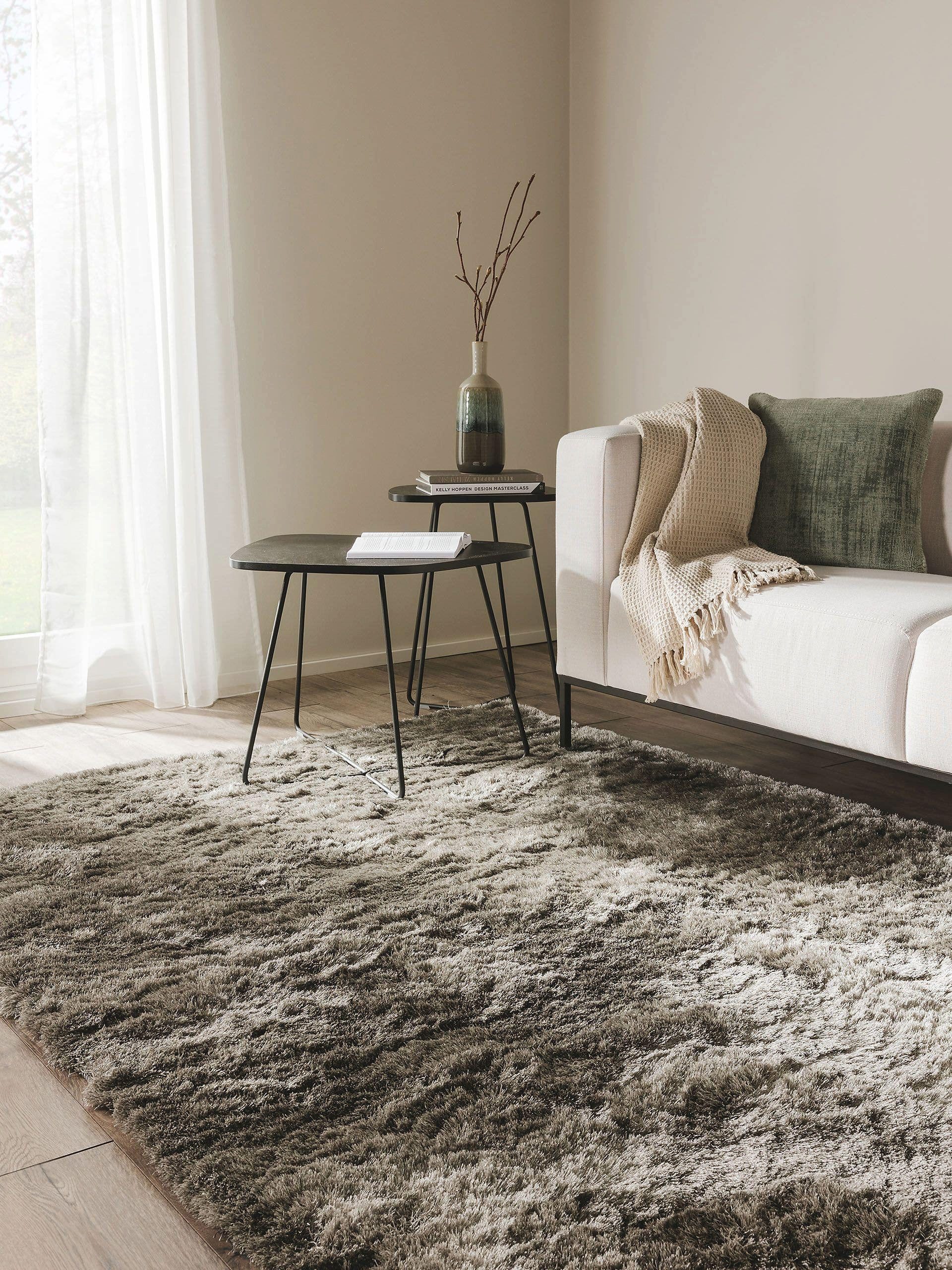 benuta Teppich Whisper, rechteckig, Höhe: 31 mm, Hochflorteppich Wohnzimmer günstig online kaufen