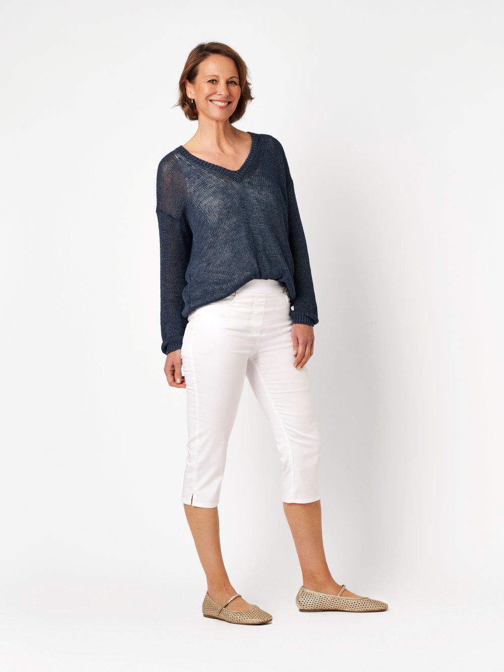 Relaxed by TONI Caprihose My Darling Capri mit Jerseybund