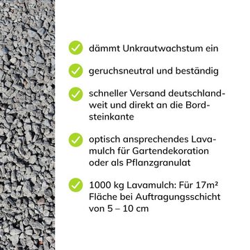 CM-Gartendesign Lavasteine Lavamulch, (8/16mm, anthrazit), 5kg
