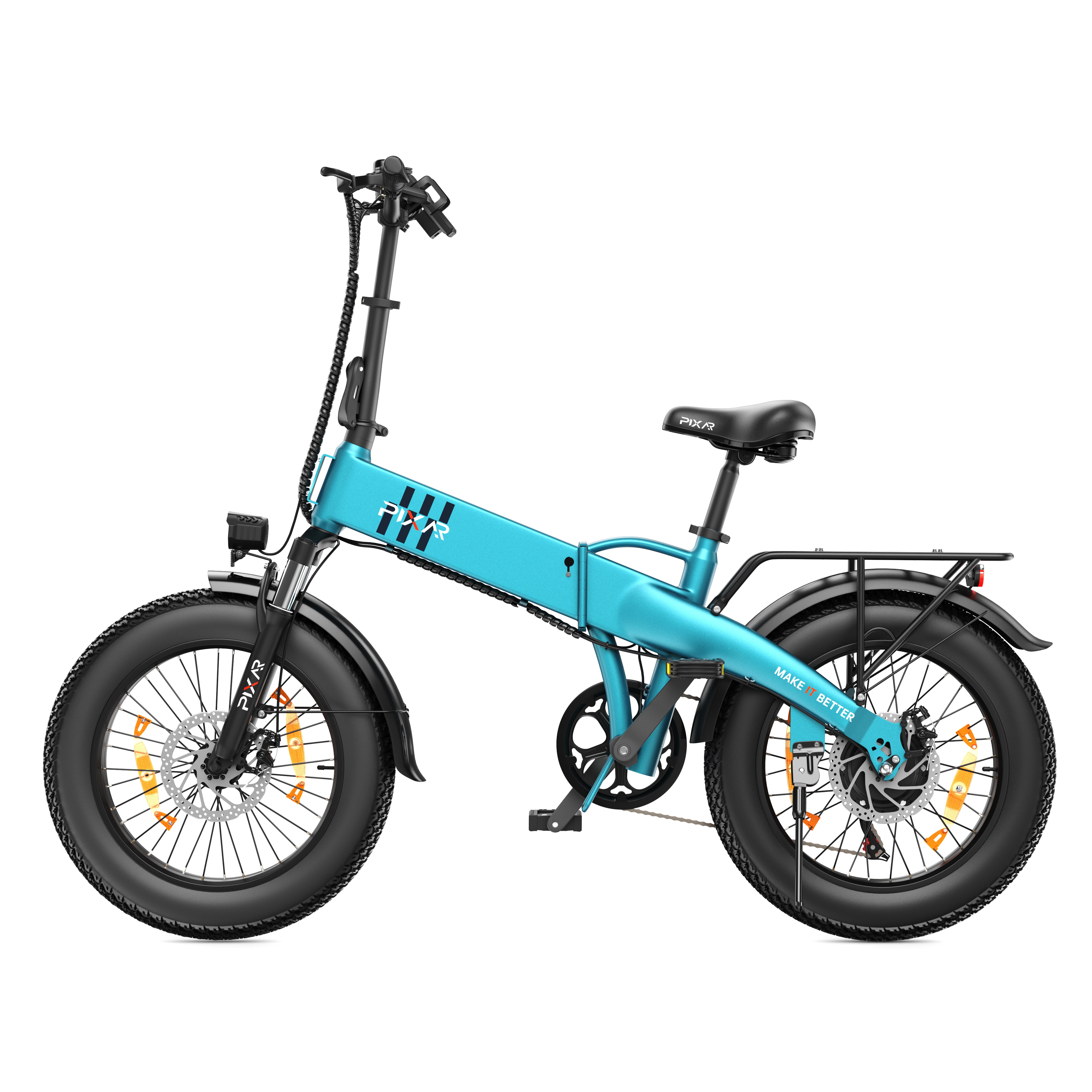 PixelPilot E-Bike Cityrad F2 Elektrofahrrad 20 Zoll Fatbike Klapprad, 48 V 15 Ah, 7 Gang, bürstenloser Hinterradnabenmotor, 720 Wh, (Packung), 250 W, bis zu 100 km, 25 km/h, Shimano 7-Gang, 5 Unterstützungsstufen