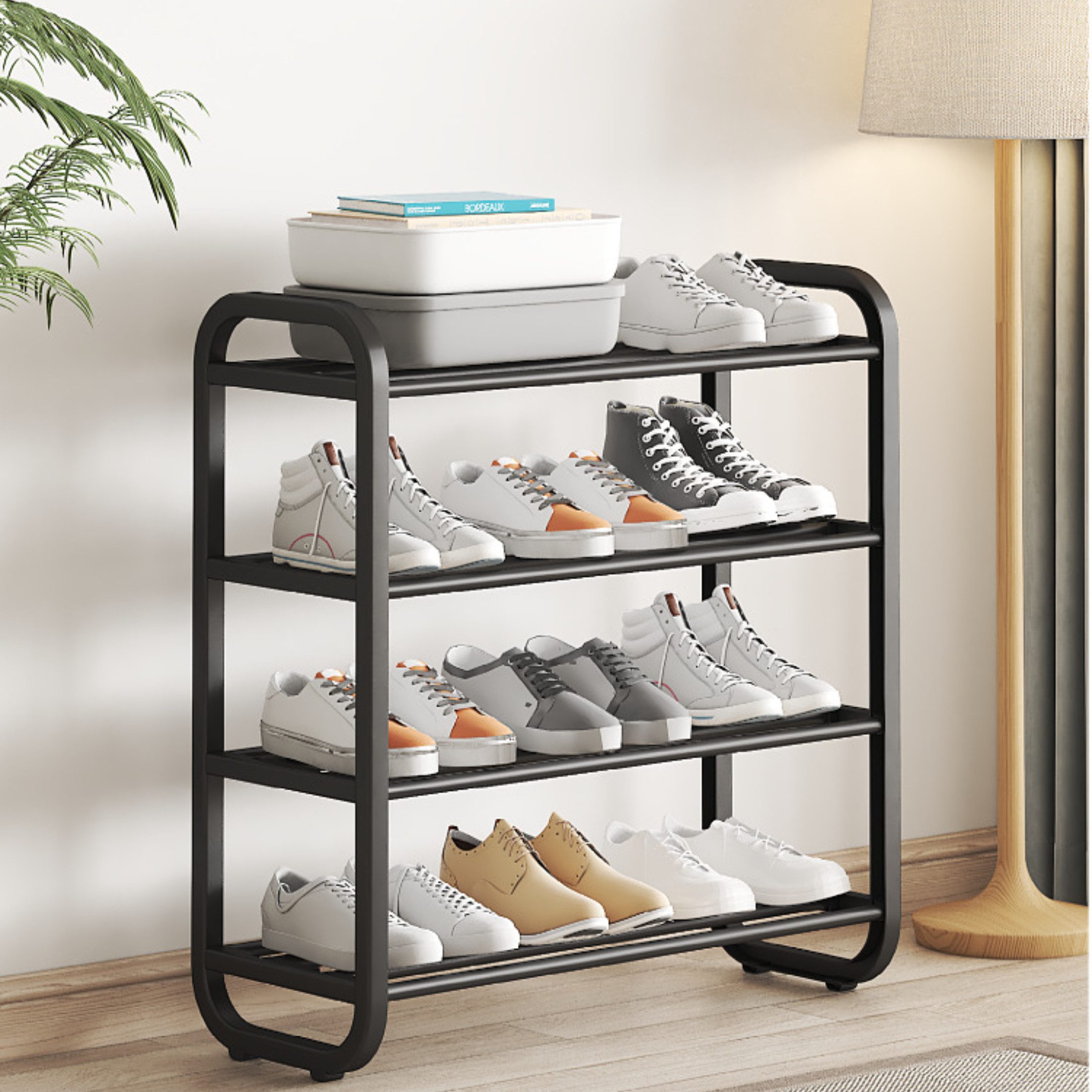 Masbekte Schuhregal 4 Ebenen Schuhschrank, Schuhstände, günstig online kaufen