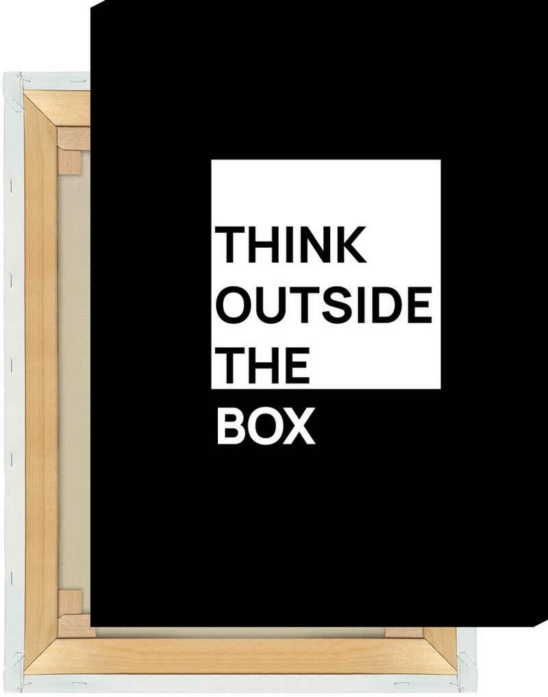 MOTIVISSO Leinwandbild Think Outside The Box