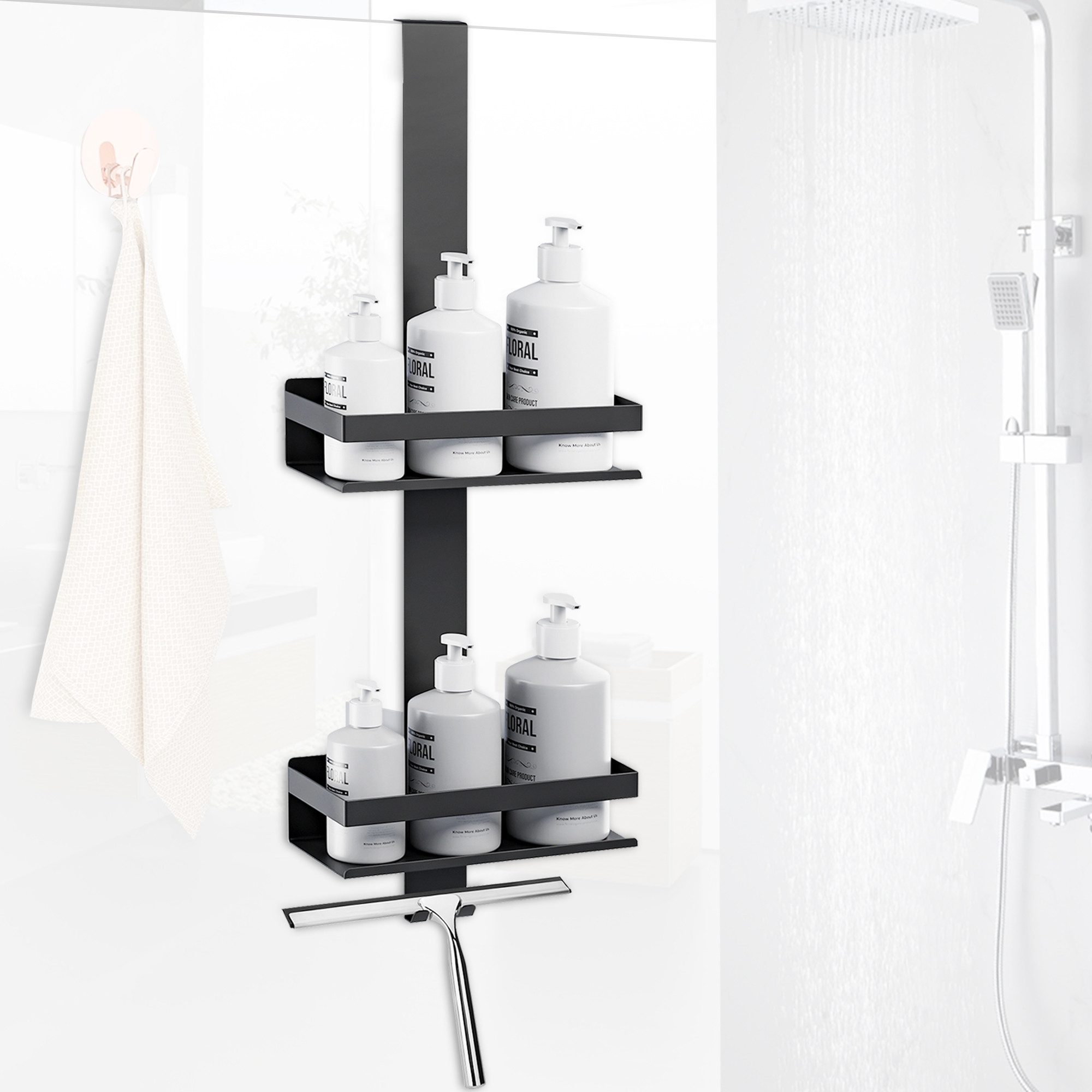 Roxlin Duschablage Roxlin Duschablage mit 2 Körben, Schwarz, Zum Hängen, au günstig online kaufen