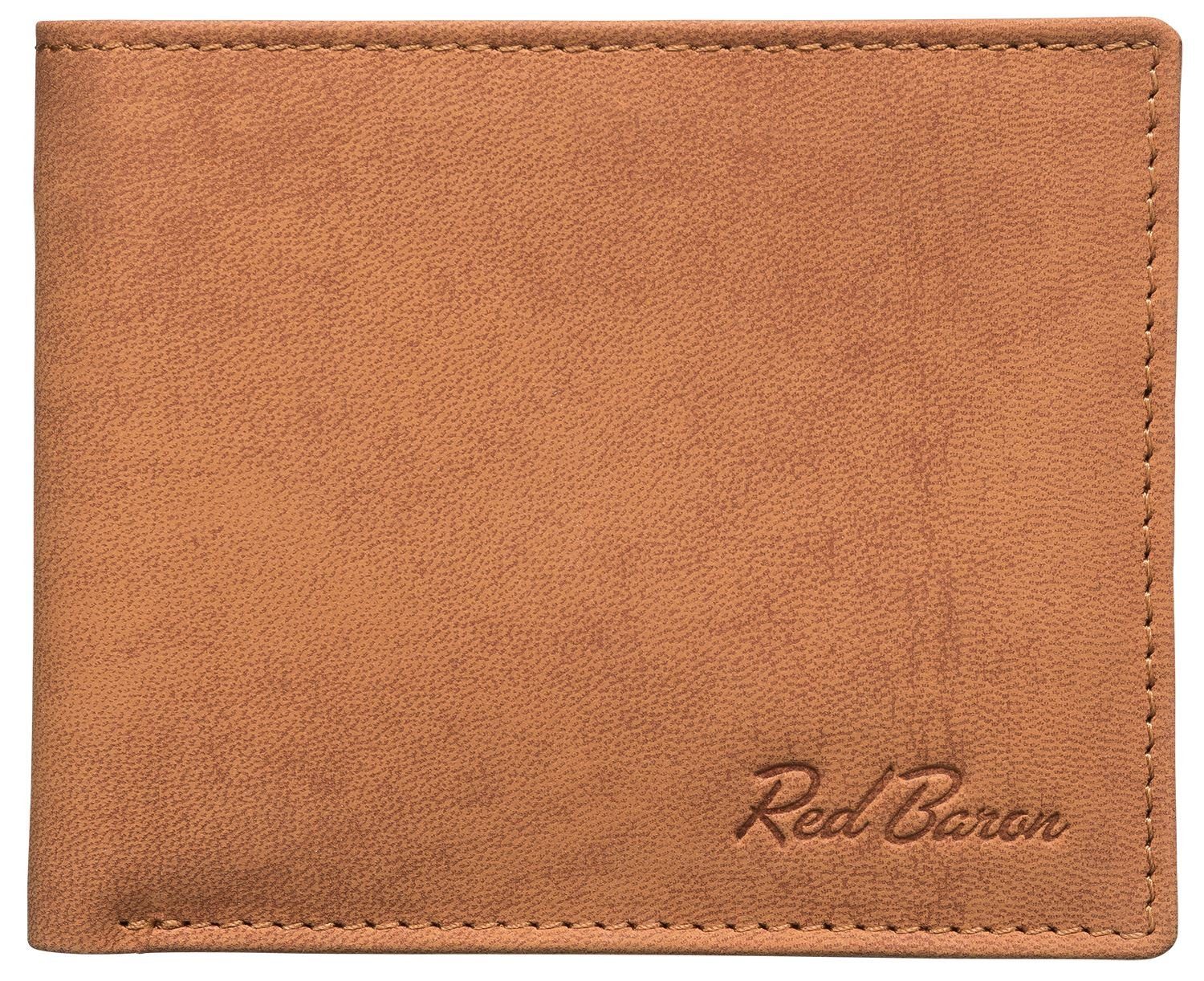 Red Baron Geldbörse RB-WT-004-02, Kreditkartenfächer, Münzfach mit Druckknopf