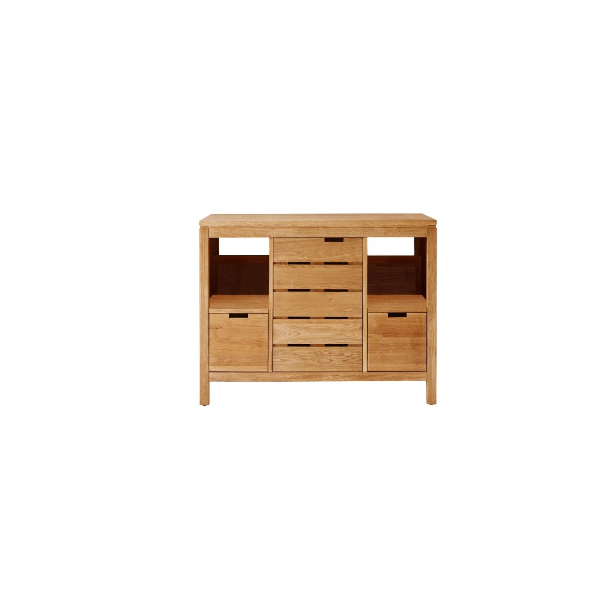 Tikamoon Waschtisch Waschtisch Waschbeckenschrank Badezimmer Unterschrank massiv Holz Eich