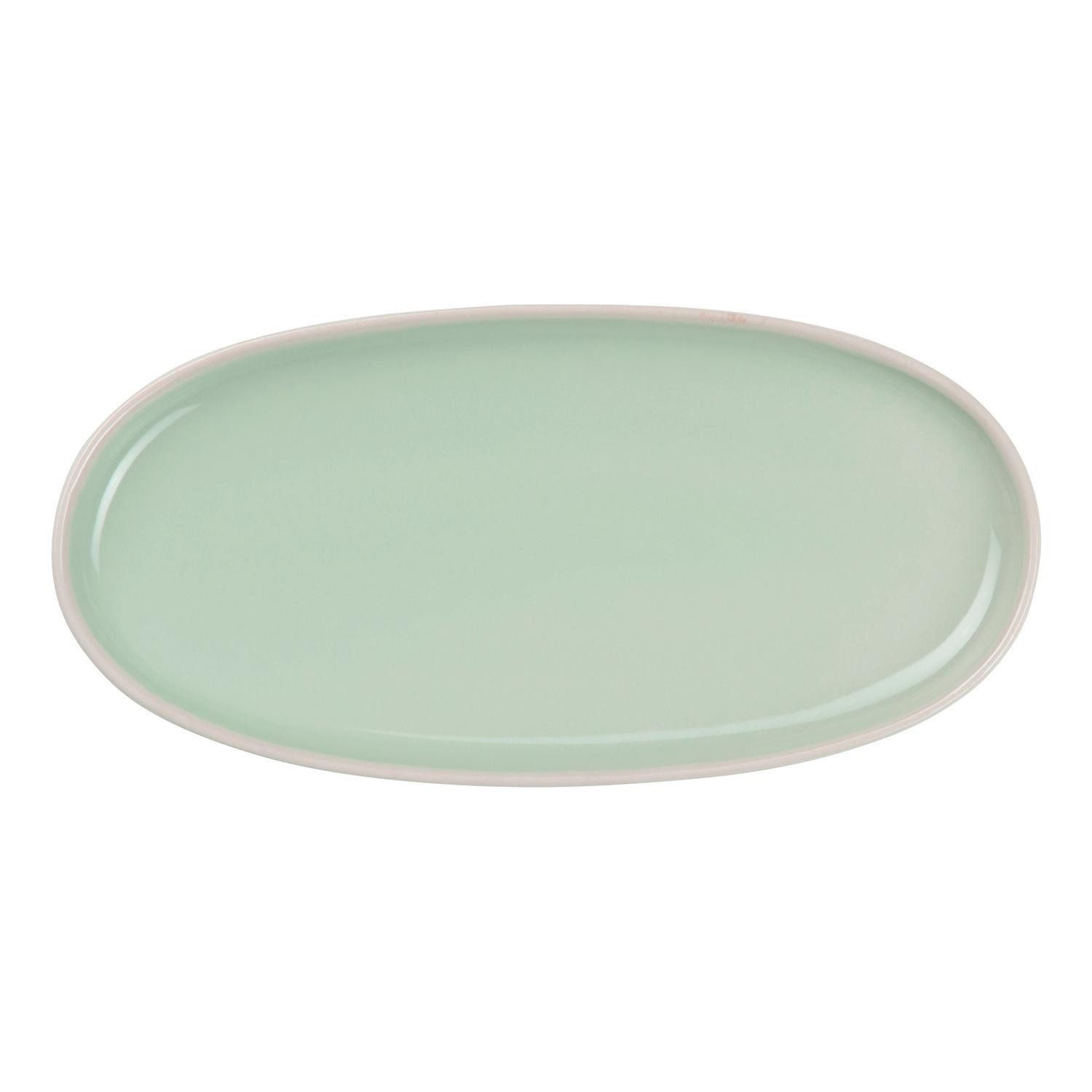 ASA SELECTION Тарелки Aperitifteller SEMANA, B 20 x T 10 cm, Grün, (1 St), aus Steinzeug