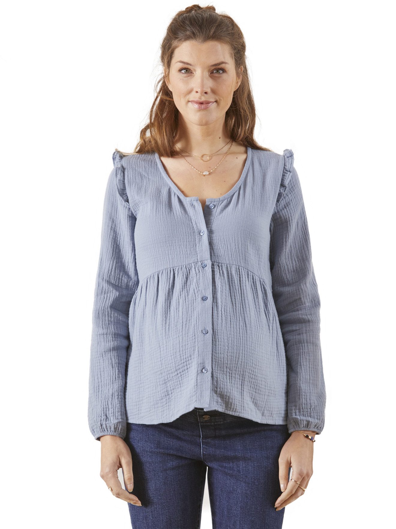 vertbaudet Umstandsbluse Bluse, Schwangerschaft & Stillzeit