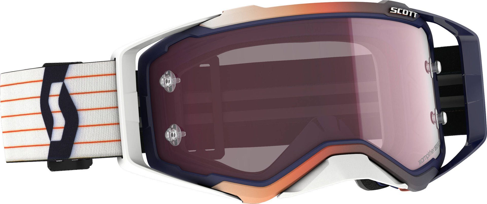 Motorradbrille Prospect Amplifier orange/weiss Motocross Brille