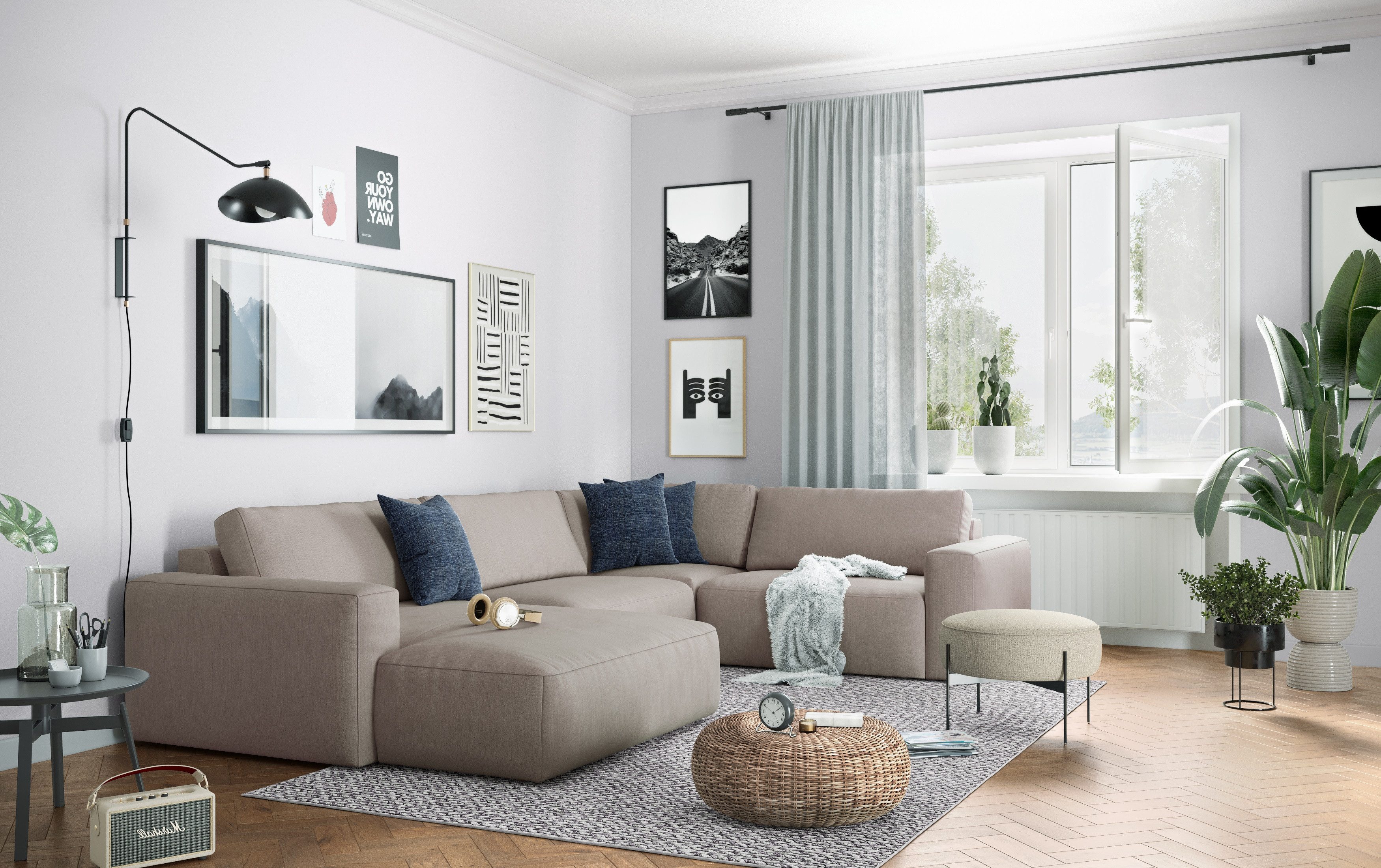 COTTA Wohnlandschaft Lasso, mit wasserabweisendem Stoff