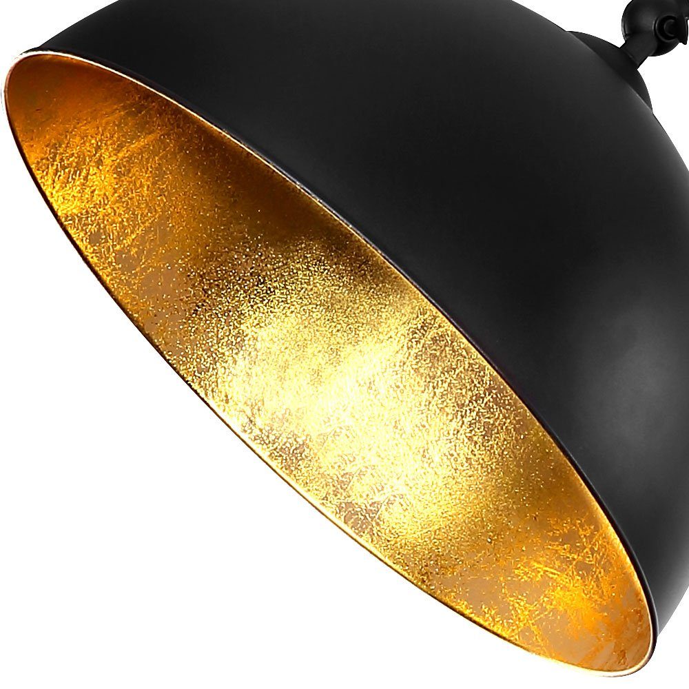 Globo Design nicht Gold schwarz matt Wohn Bogenlampe, inklusive, Steh Leuchte Bogen Leuchtmittel Blatt LED Zimmer