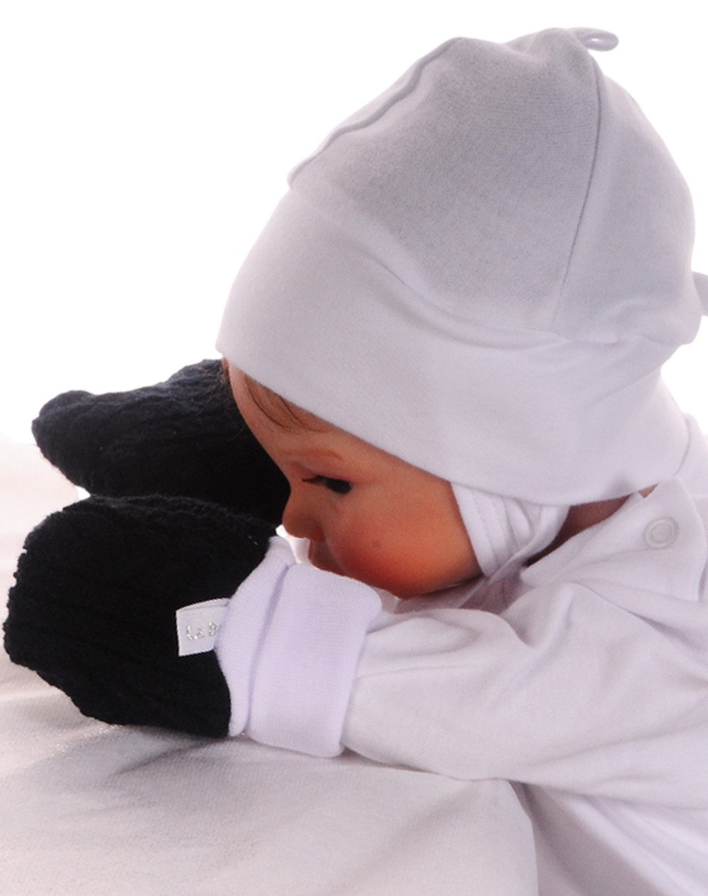 La Bortini Fäustlinge Fäustlinge warme Baby Handschuhe für Neugeborene 0 bis 12 Monate warm, weich, doppellagig, neutral, Futter aus Frottee-Stoff