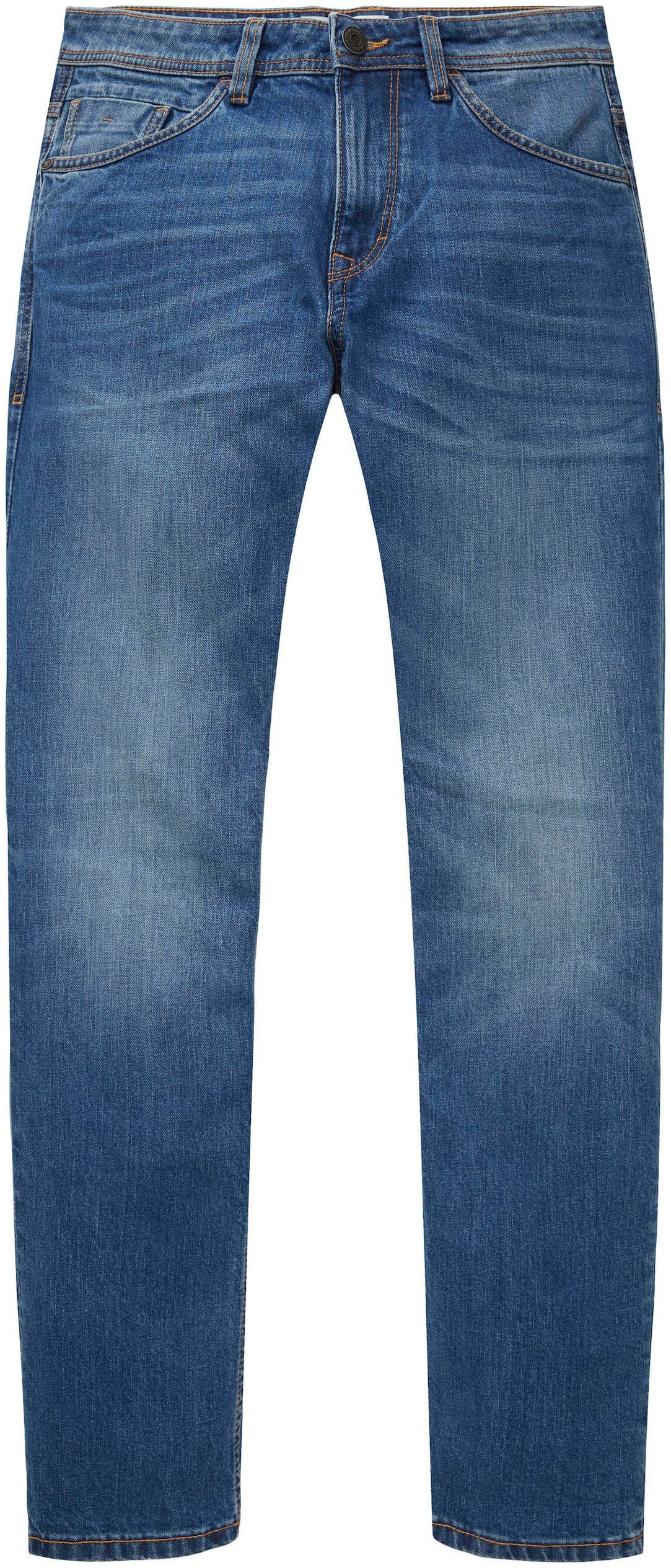 Reißverschluss 5-Pocket-Jeans stone mid TAILOR Josh used mit TOM