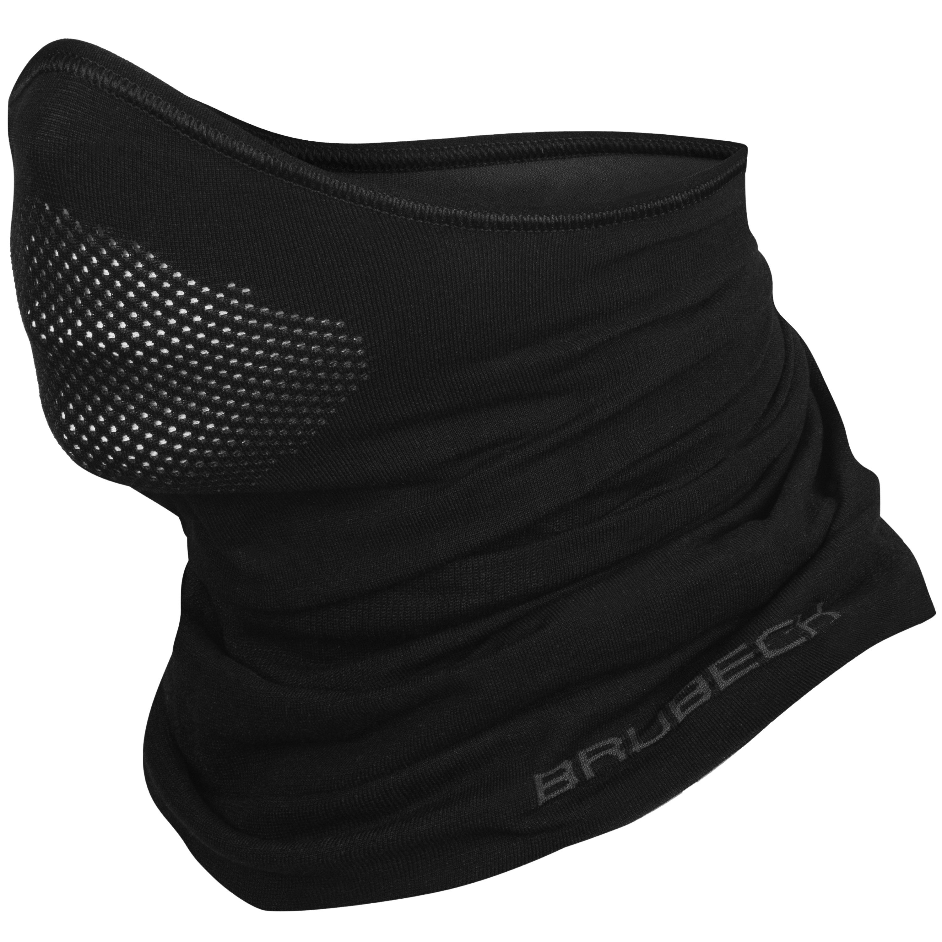 BRUBECK Sturmhaube X-PRO Halbmaske mit 0% Atemwiderstand und optimalem Sitz Schwarz L/XL atmungsaktiv, schnelltrocknend, windabweisend
