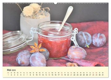 CALVENDO Wandkalender Steinobst. Süße Leckereien mit aromatischen Früchten (Premium, hochwertiger DIN A2 Wandkalender 2023, Kunstdruck in Hochglanz)