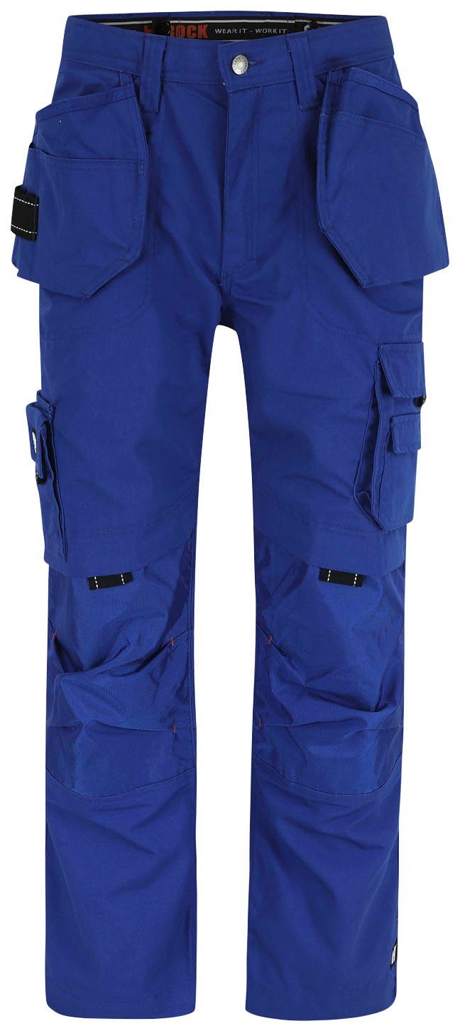 Hose 11 Taschen robust, blau Dagan Arbeitshose Wasserabweisend, (inkl. Nageltaschen) Herock