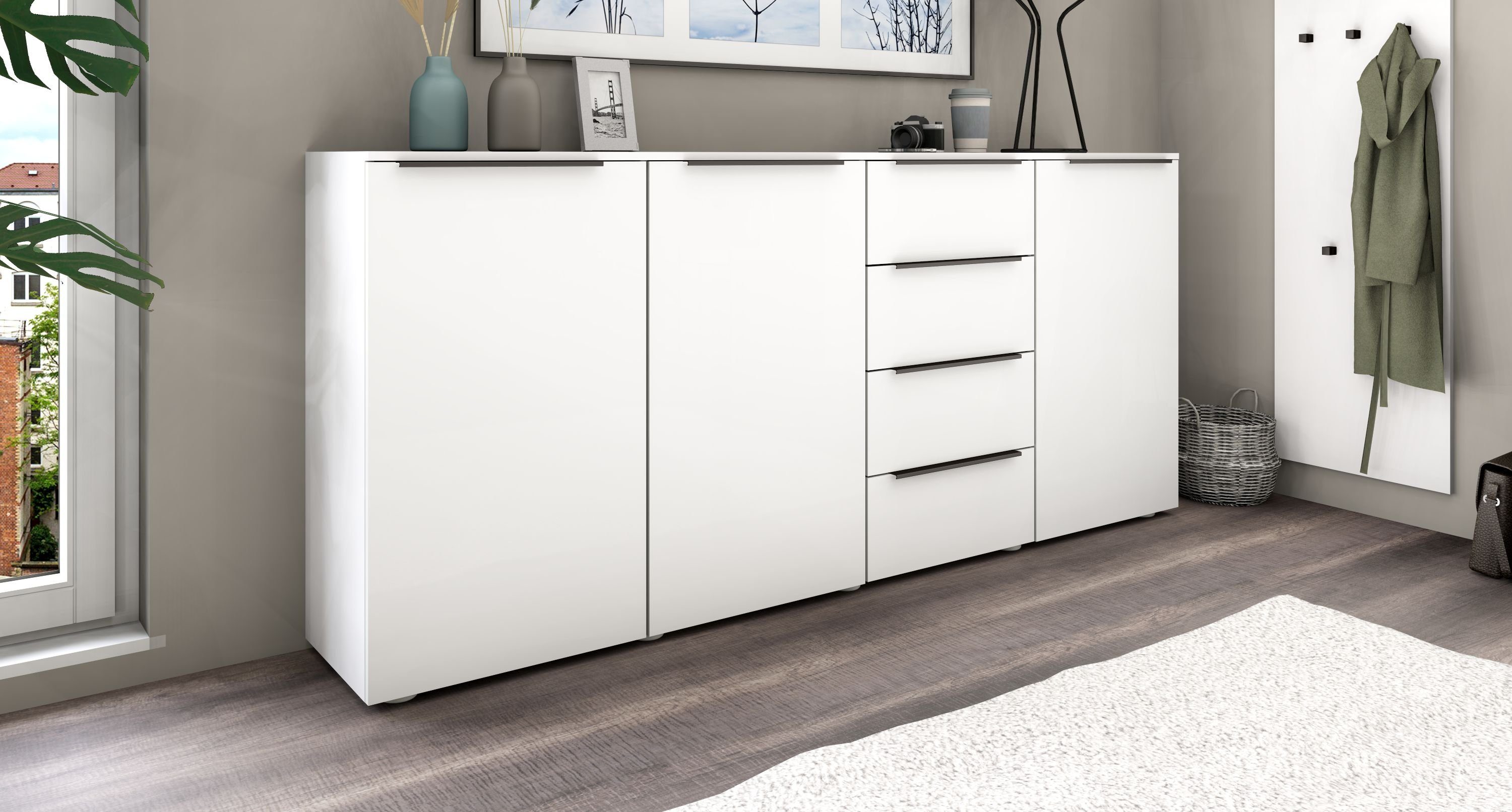 borchardt Möbel Highboard Tom, Breite 200 cm