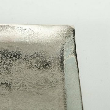 Dekoteller silber Metall Alu 20x20 o. 25x25 cm