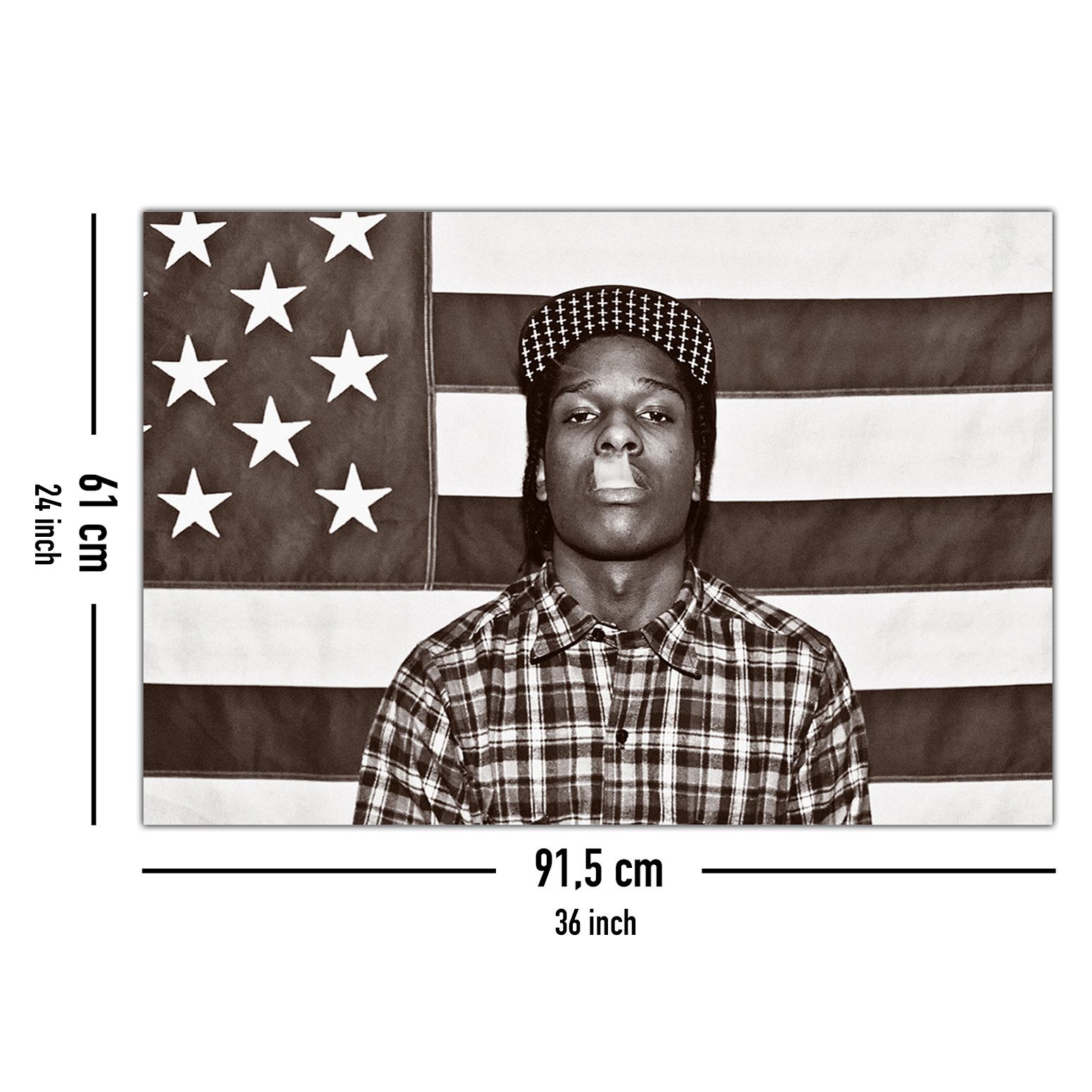 Close Up Poster ASAP Rocky Poster 91,5 x 61 cm – Bild 5 von 5