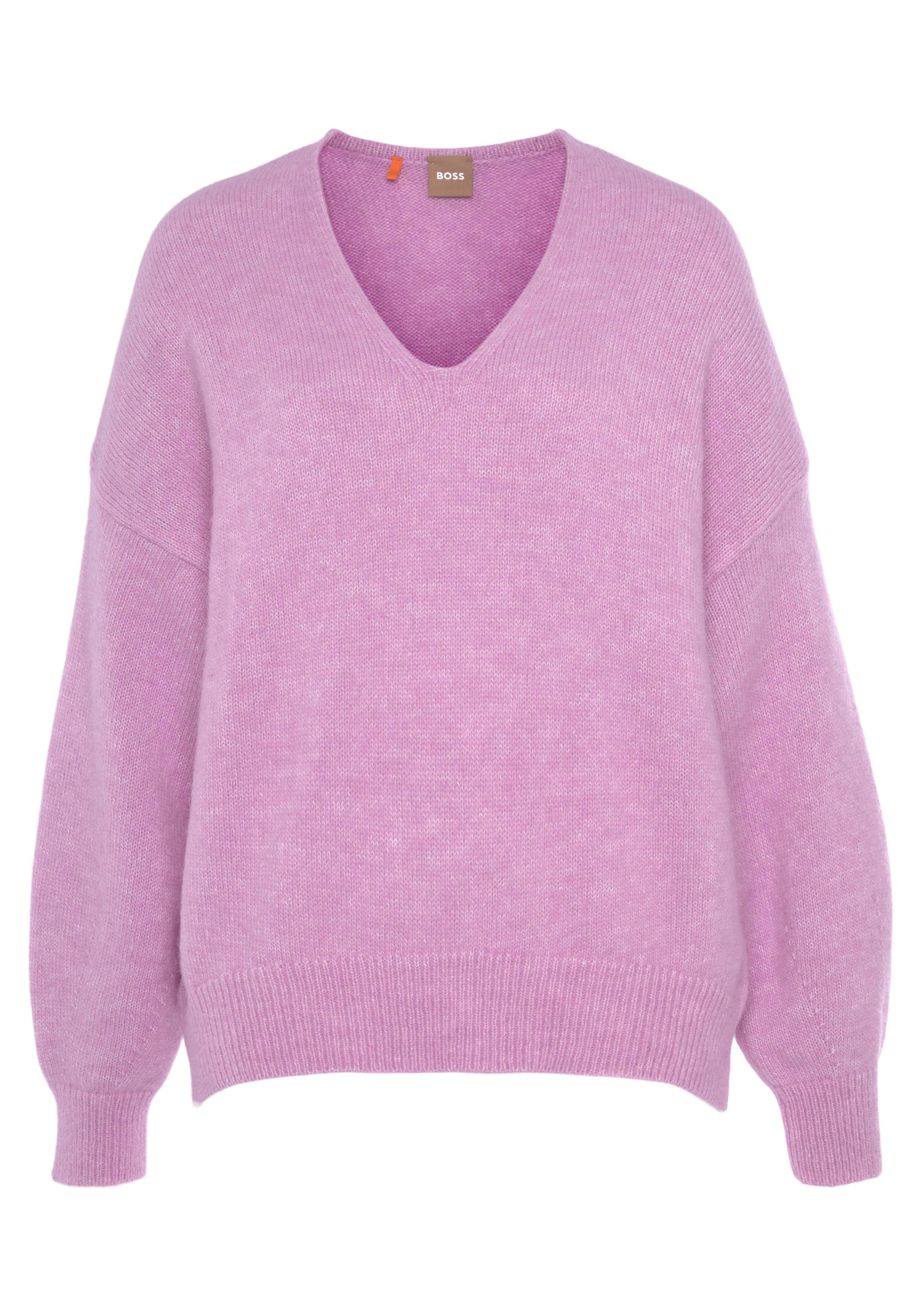 hochwertigem C_Fondiala & Mix BOSS Light/Pastel_Pink Strickpullover Wärmeregulierend aus ORANGE - Wolle Alpaka