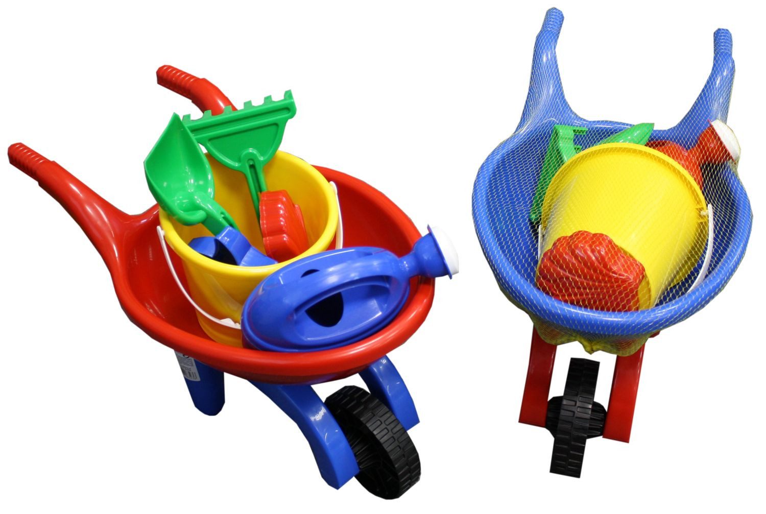 Androni Giocattoli Sandform-Set Schubkarren Set mit Eimergarnitur 7 Teile aus Kunststoff 2fach sortier