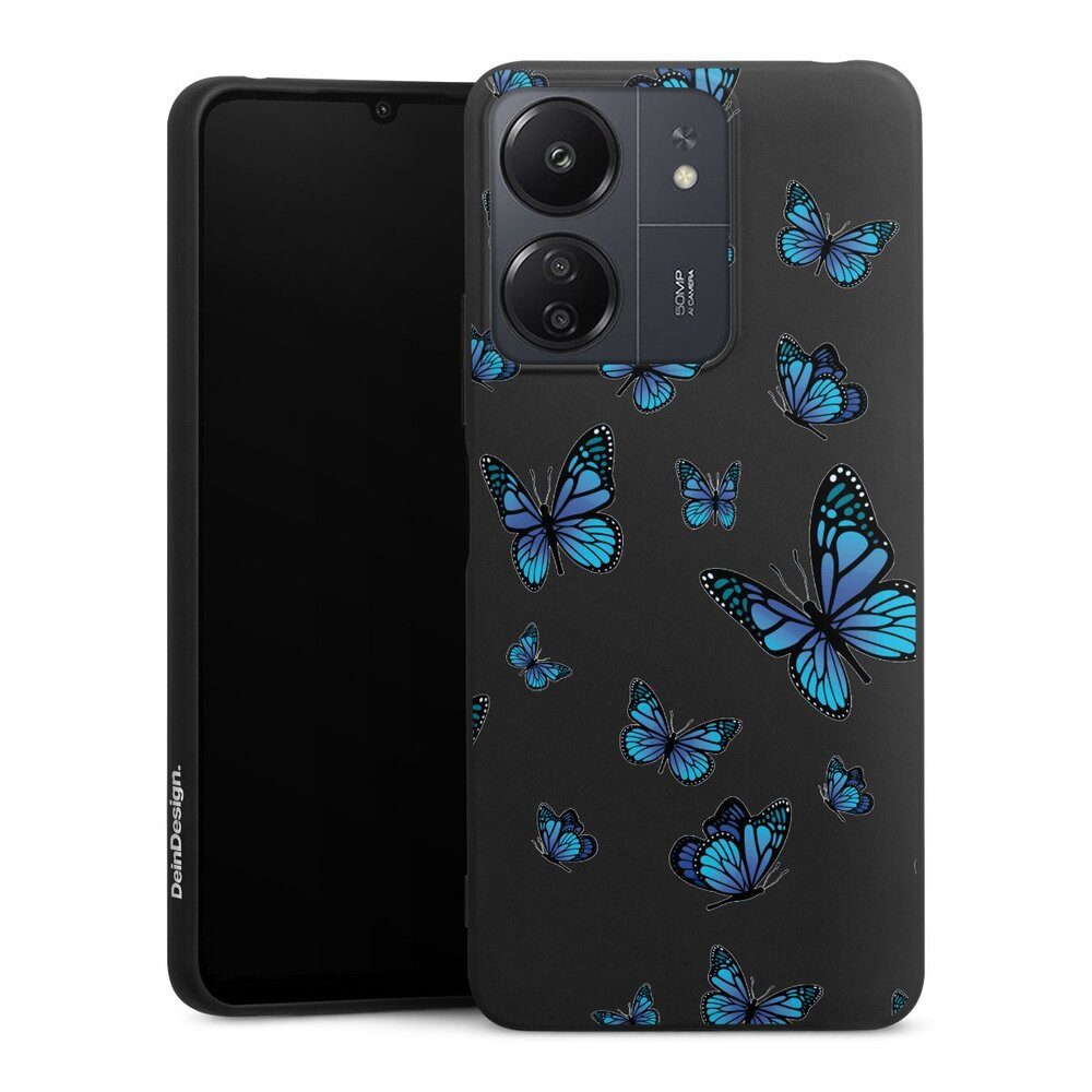 DeinDesign Handyhülle Schmetterling Muster transparent Butterfly Pattern Transparent, Xiaomi Redmi 13C 4G Silikon Hülle Premium Case Handy Schutzhülle