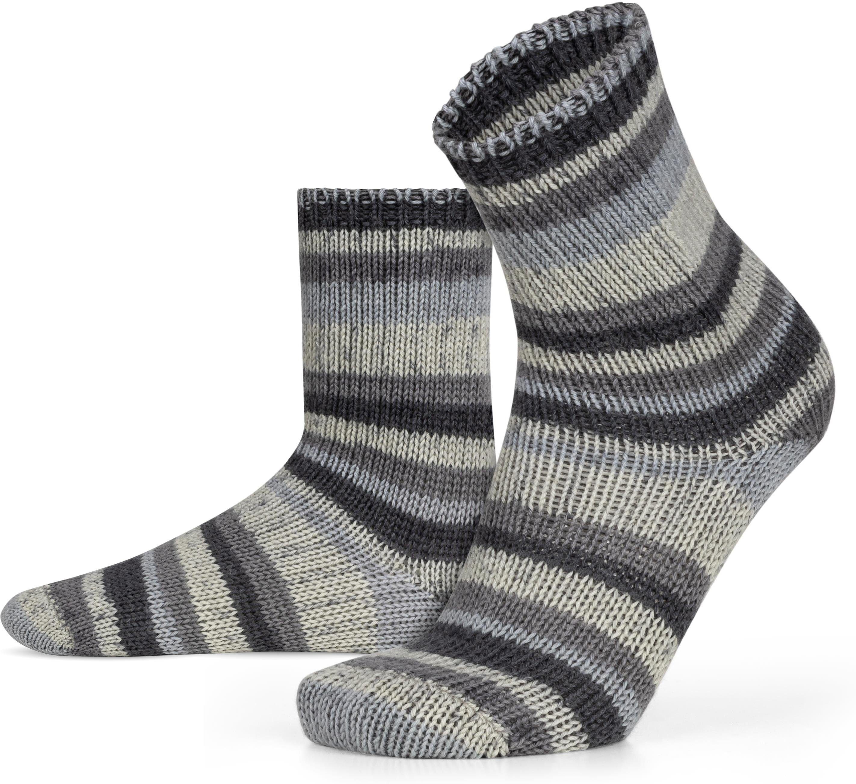 normani Thermosocken 2 Paar Gestrickte Wollsocken Bunt-geringelt (2 Paar) h günstig online kaufen